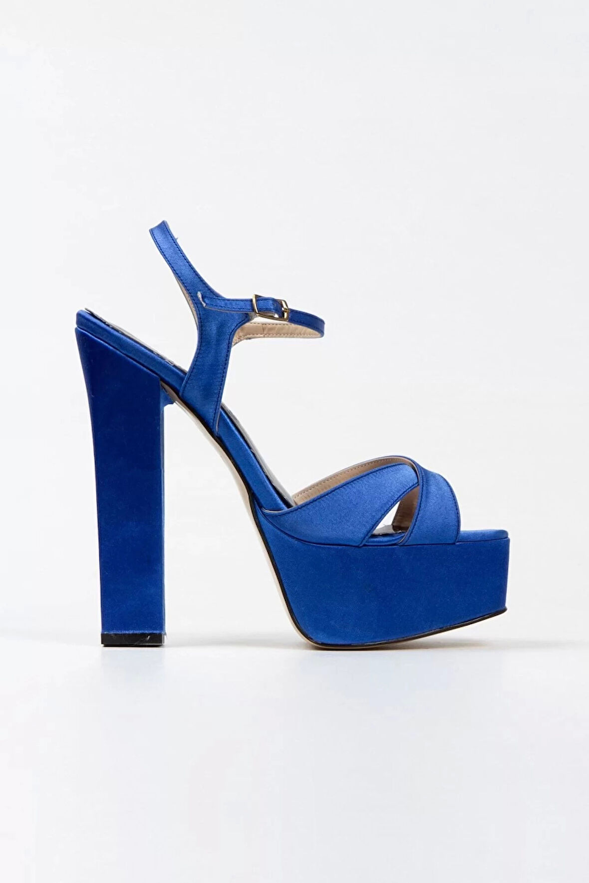 Kadın Moda Şık Gümüş Ayna Klasik Köşe Kalıplı Kalın Düğün Nişan Gece Abiye Ayakkabı