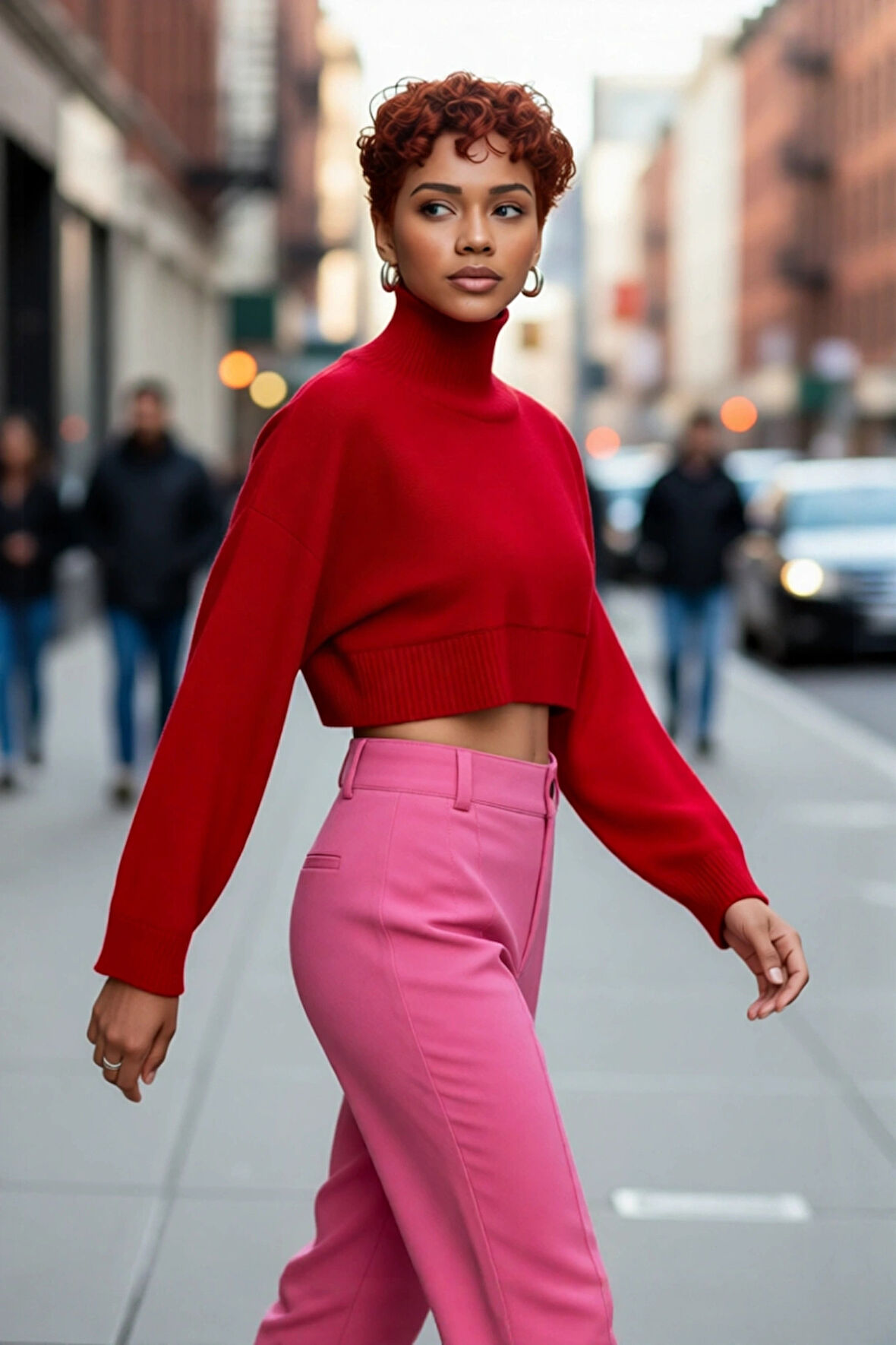 Kadın Ekru Oversize Dik Yaka Triko Kazak Basic Düşük Kol Uzun Boy Kışlık Günlük Şıklık Kaliteli