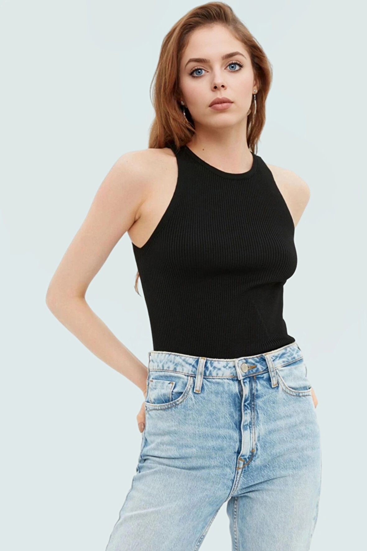 Kadın Bisiklet Yaka Fitted Viskoz Bluz Rahat Yazlık Günlük Modern Stil Özel Tasarım