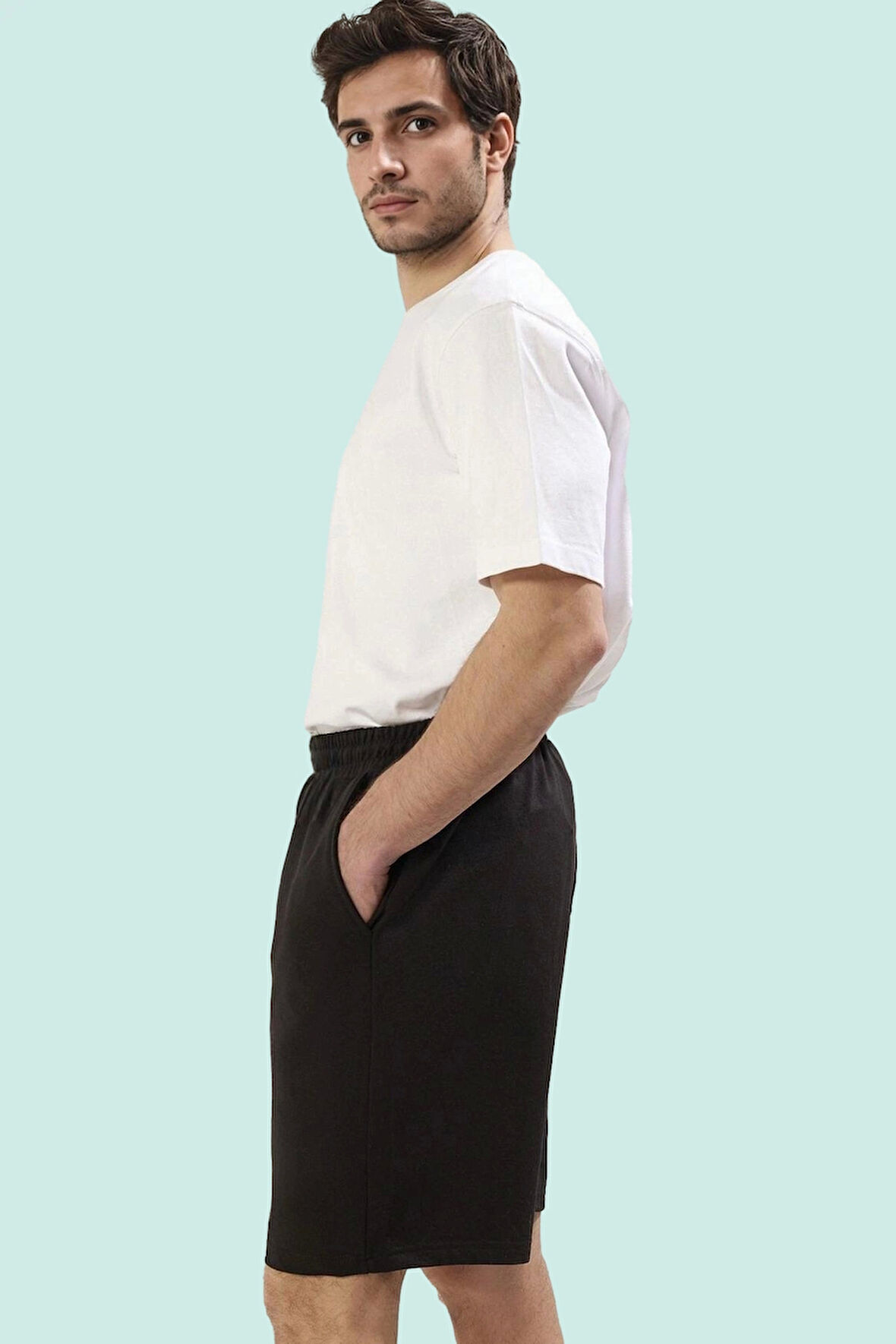 Erkek Geniş Paça Lastikli Bel Şort Rahat Günlük Yaz Kısa Boy Hafta Sonu Stilin Buluştuğu Yer