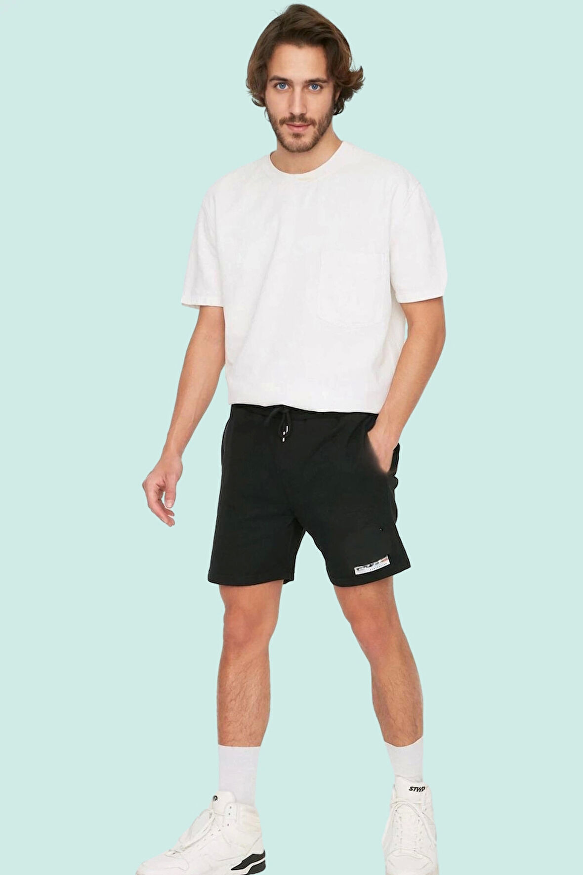 Erkek Şort Renk Normal Bel Straight Kalıp Baskılı Casual Günlük Yaz Aylarının Vazgeçilmezi