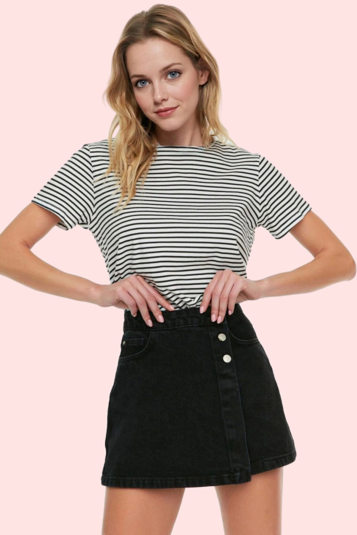 Kadın Denim Şort Etek Yüksek Bel Boru Paça Pamuklu Günlük Kombinler Yaz Aylarının Vazgeçilmezi