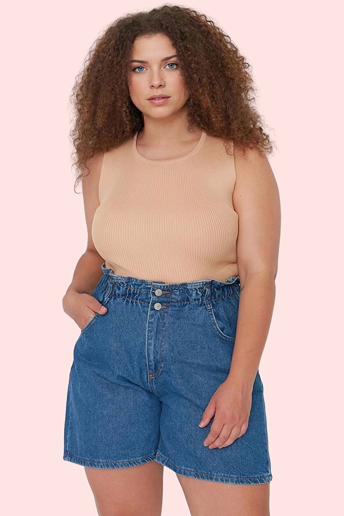 Kadın Geniş Paça Denim Şort Yüksek Bel Pamuklu Günlük Kombinler Yaz Aylarının Vazgeçilmezi