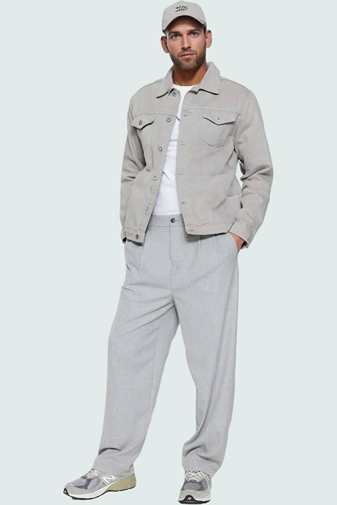 Erkek Geniş Paça Palazzo Pantolon Normal Bel Wide Leg Poliviskon Kumaş Günlük Kullanım Hafta Sonu