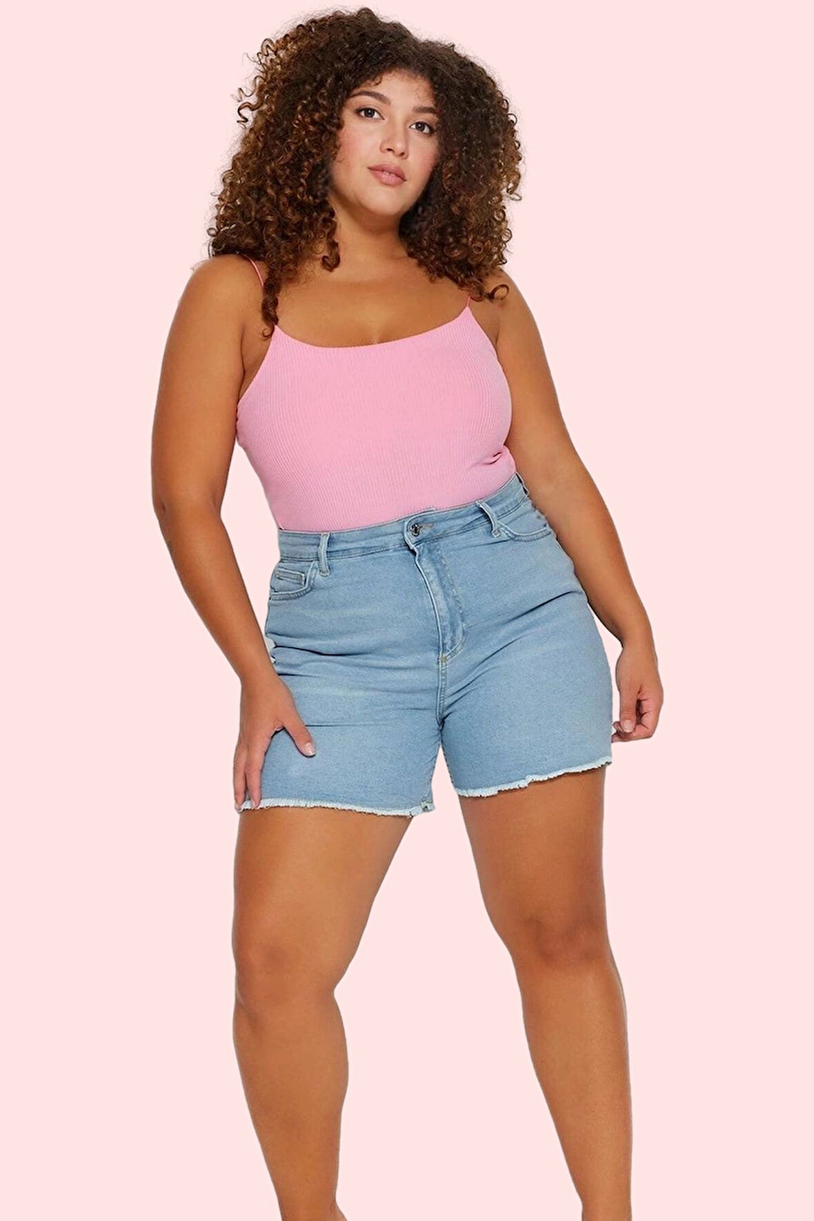 Kadın Skinny Denim Şort Yüksek Bel Dar Paça Günlük Kombinler Hafta Sonu Yaz Aylarının Vazgeçilmezi