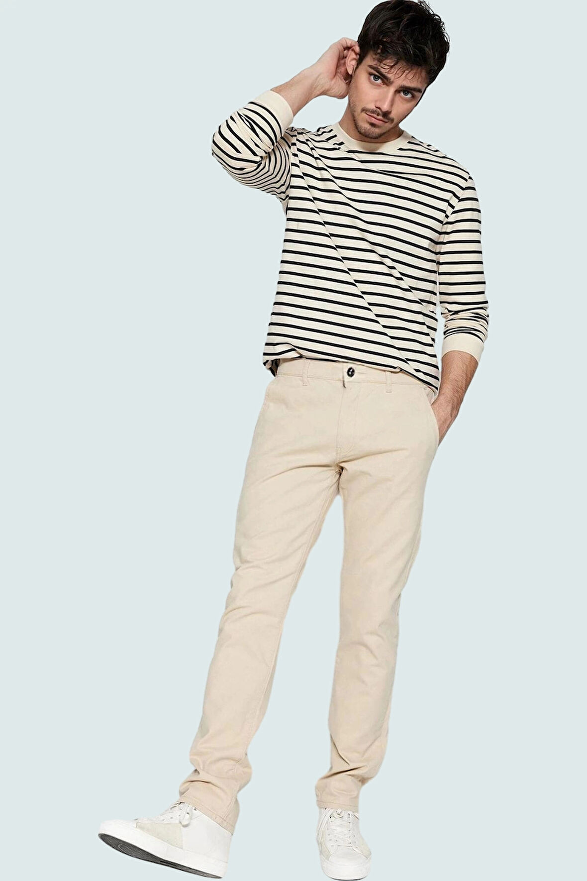 Erkek Regular Fit Chino Gabardin Pantolon Pamuklu Günlük Kombinler İçin Yaz Aylarının Vazgeçilmezi