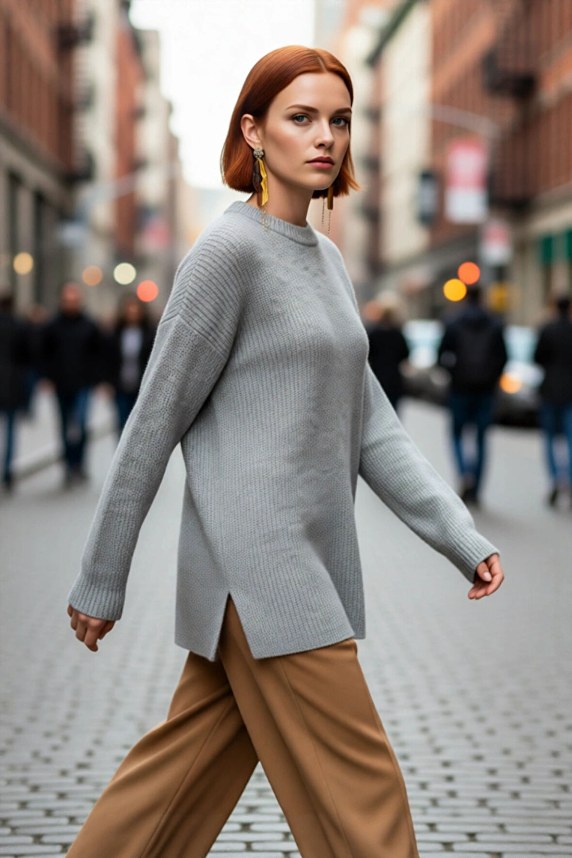 Kadın Oversize Kalıp Düşük Kol Bisiklet Yaka Triko Kazak Basic Rahat Kışlık Stil Seçimi Kaliteli