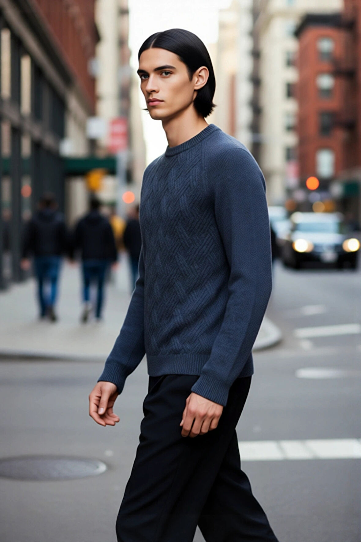 Unisex Fitted Dokulu Reglan Kol Bisiklet Yaka Kalın Triko Kazak Günlük Şıklık Ve Konfor Sunar