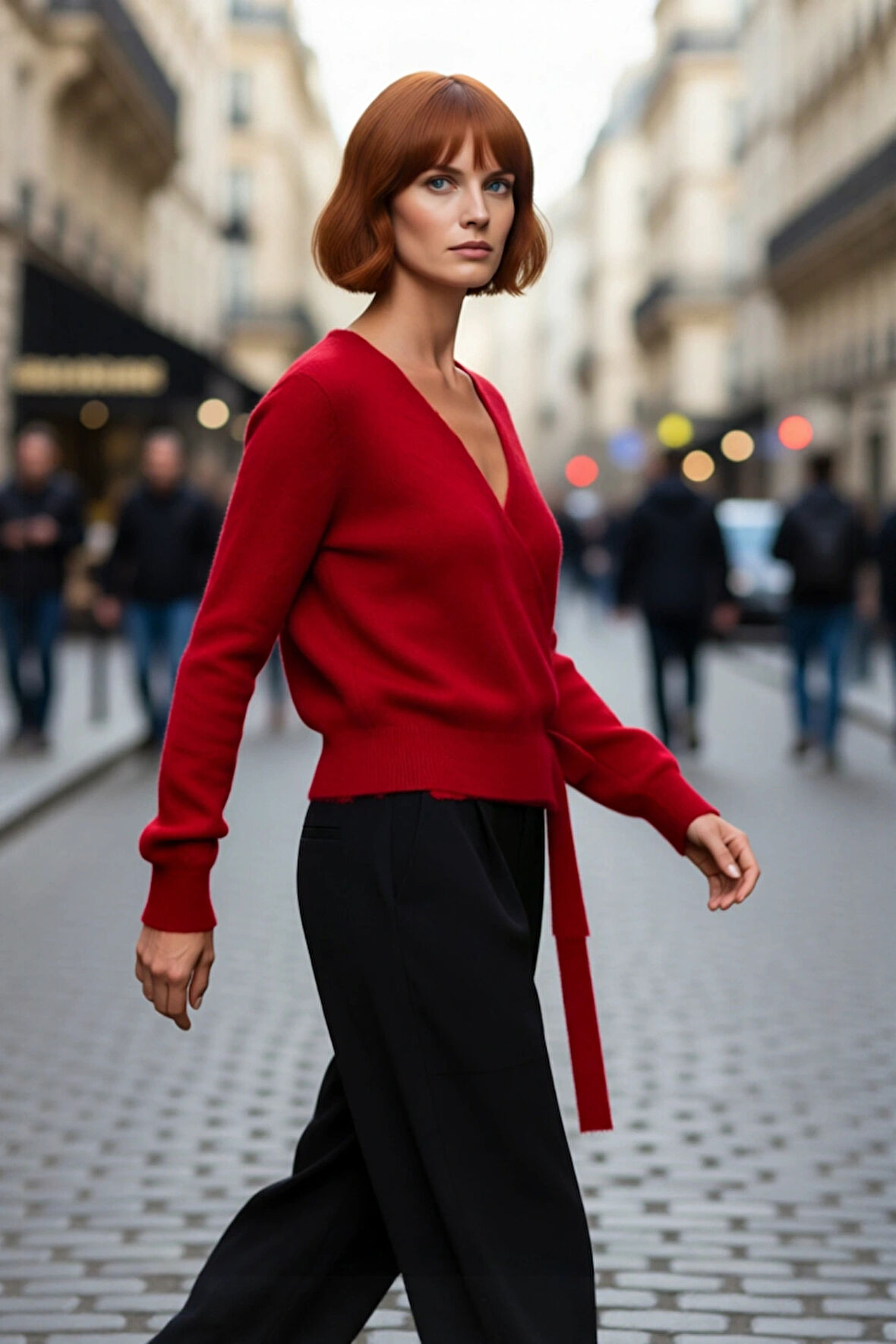 Kadın Kruvaze Triko Kazak Regular Kalıp Rahat Kesim Orta Kalınlık Düz Desen Standart Kol Uzun Kollu