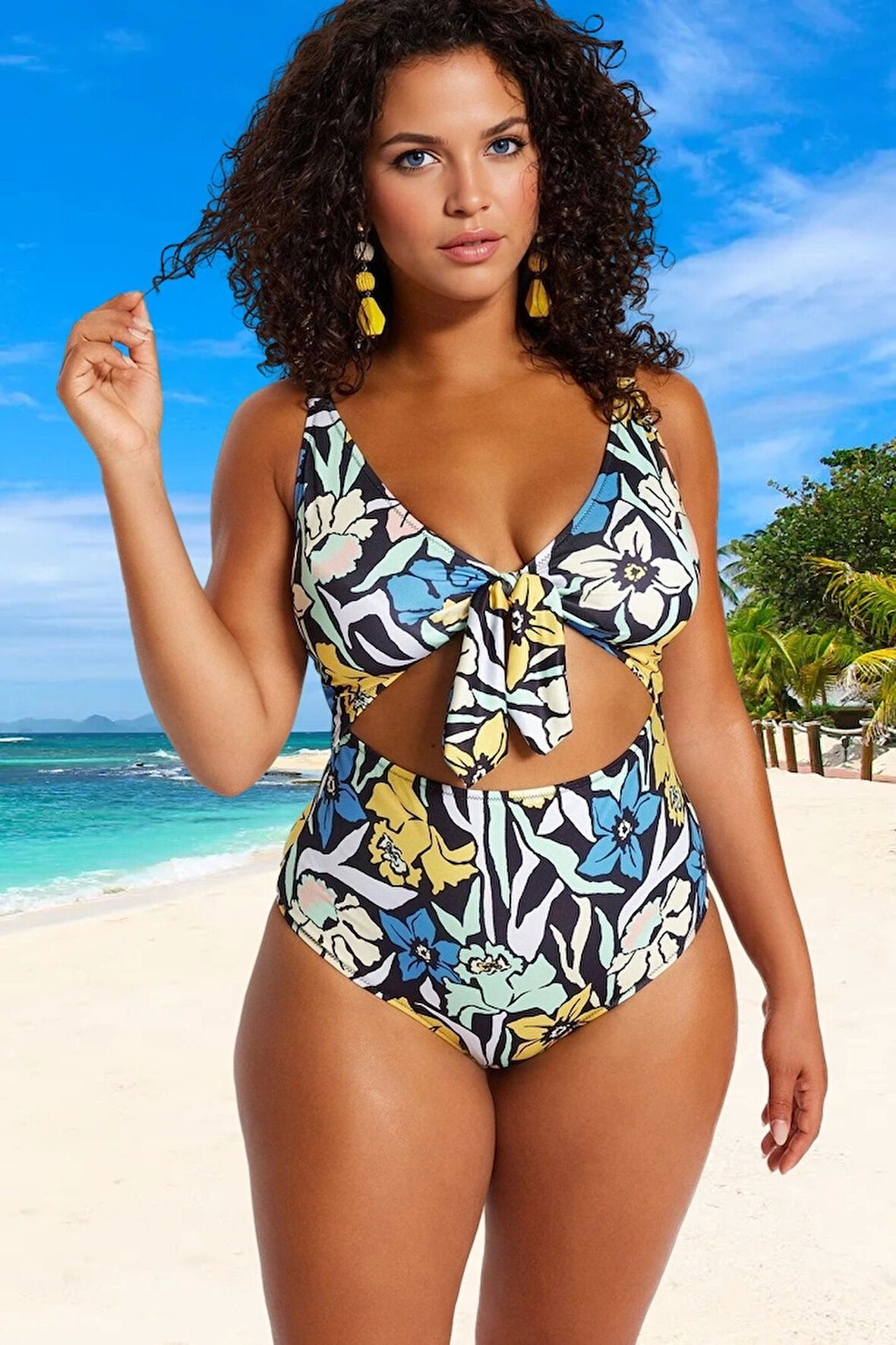 Konforlu Desenli Rahat Kesim Büyük Beden Mayo Battal Boy Yüksek Konfor Her Bedende Şıklık