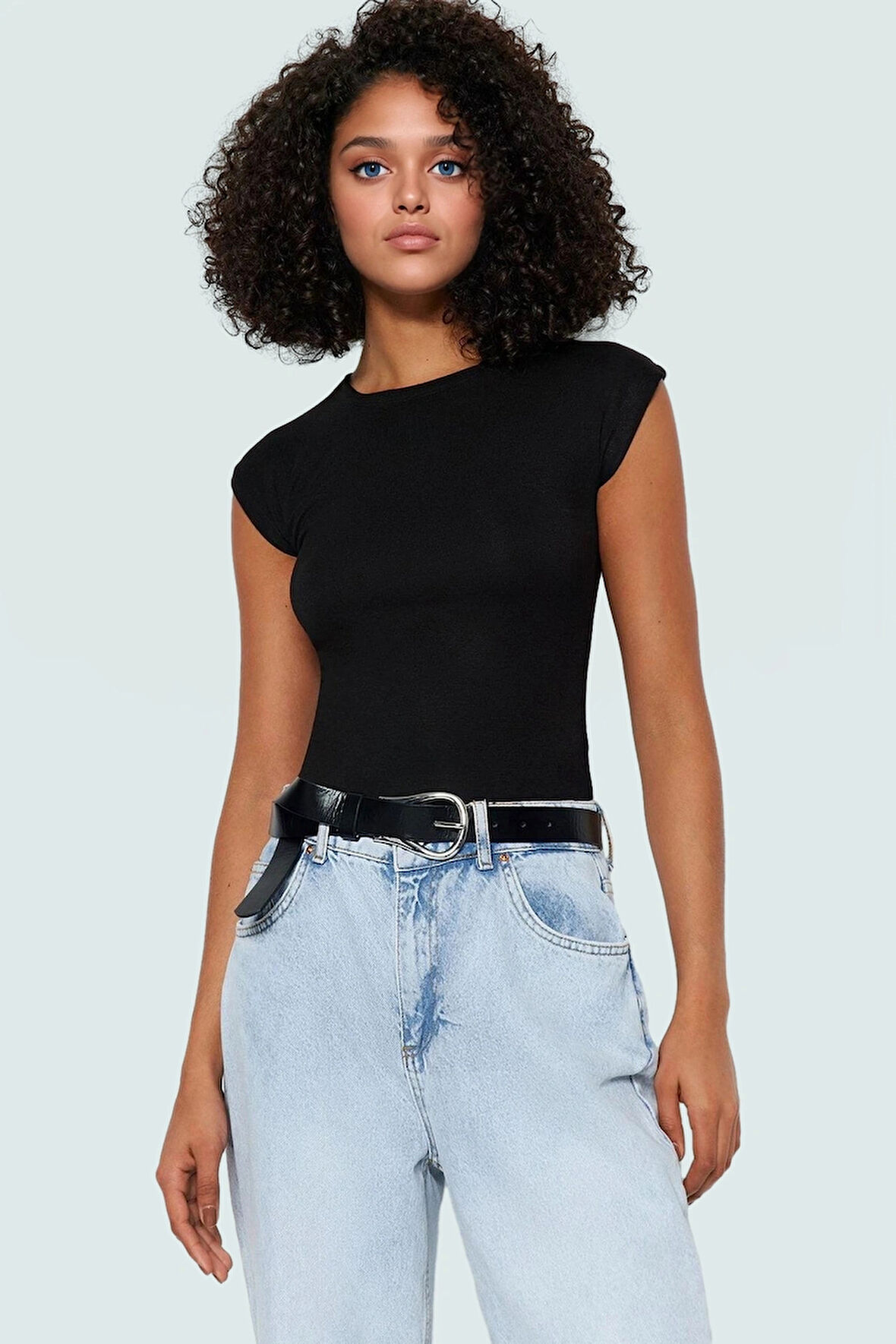 Kadın Viskoz Ribana Fitted Bluz Günlük Yazlık Rahat Kesim Özel Tasarım Seçkin Malzeme