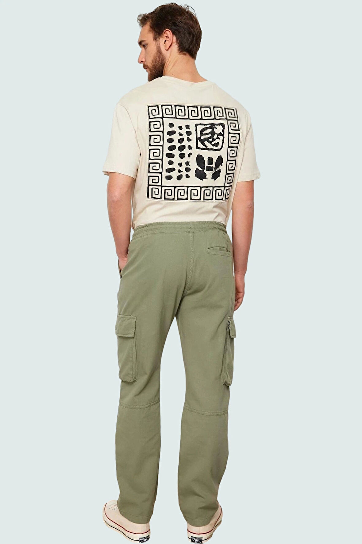 Kadın Unisex Regular Fit Kargo Pantolon Pamuk Gabardin Kumaş Günlük Kullanım Modern Tasarım