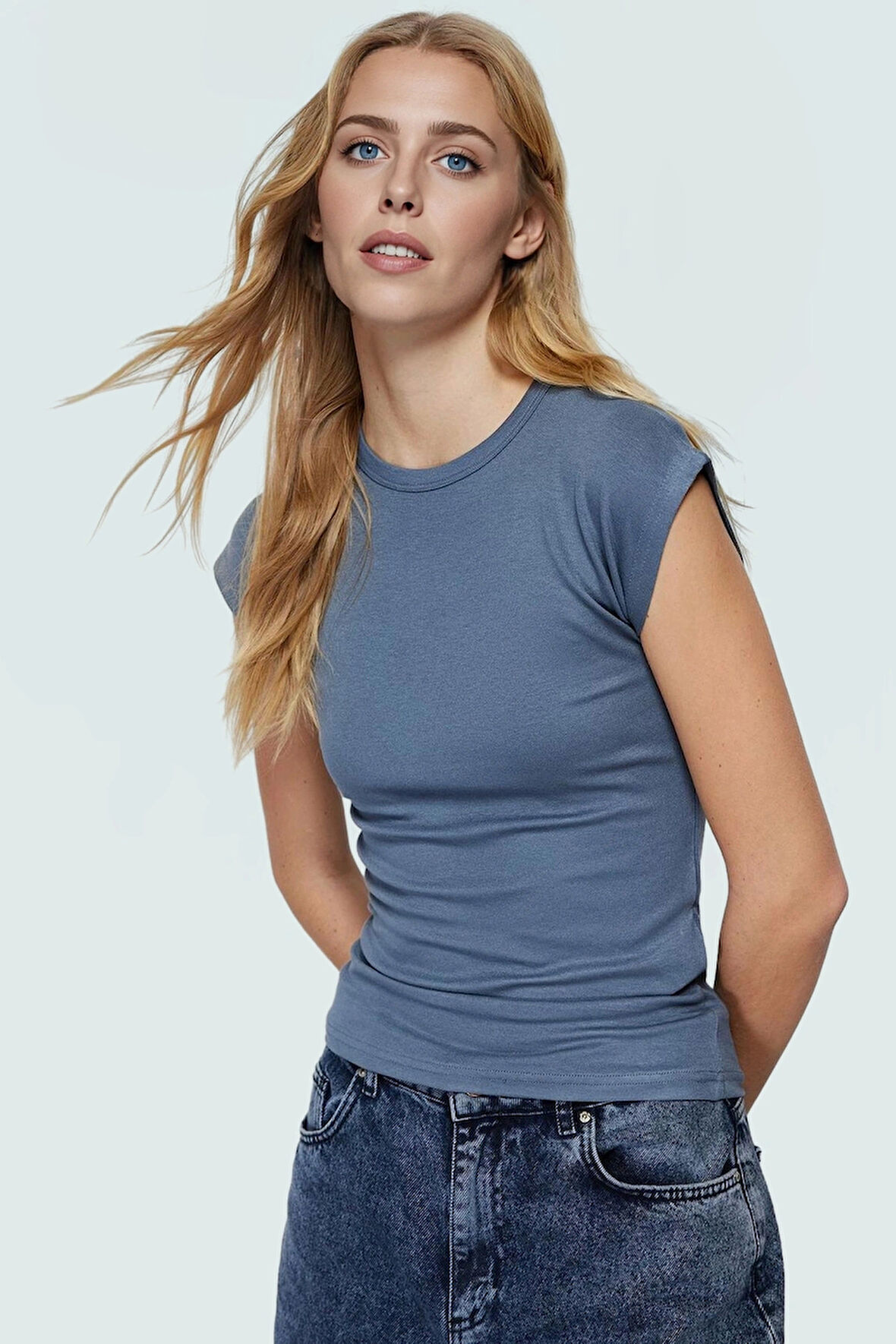 Kadın Viskoz Ribana Fitted Bluz Günlük Yazlık Rahat Kesim Özel Tasarım Seçkin Malzeme