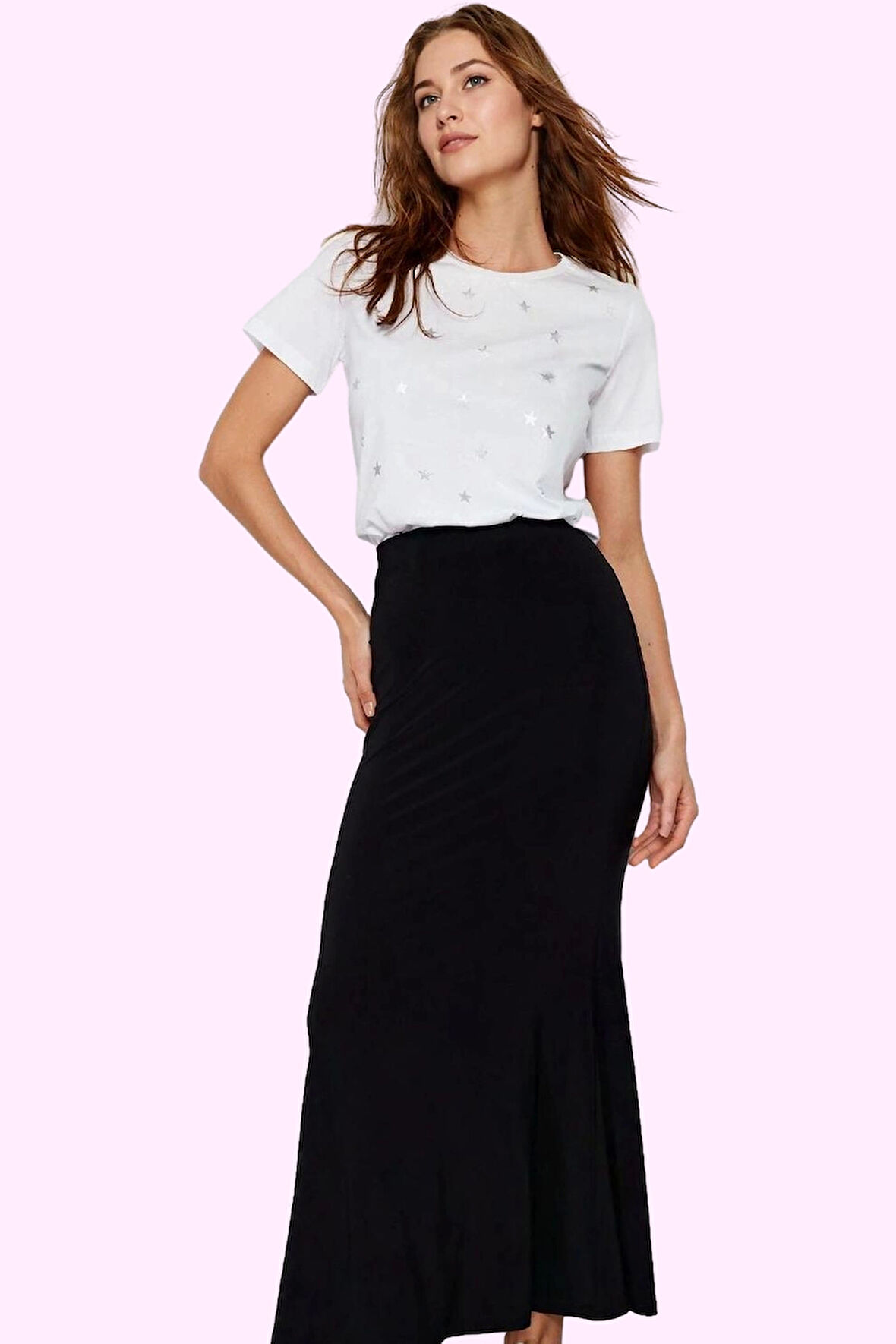 Kadın Maxi Etek Kalem Kalıp Örme Kumaş Günlük Casual Stil Hafta Sonu Yaz Aylarının Vazgeçilmezi