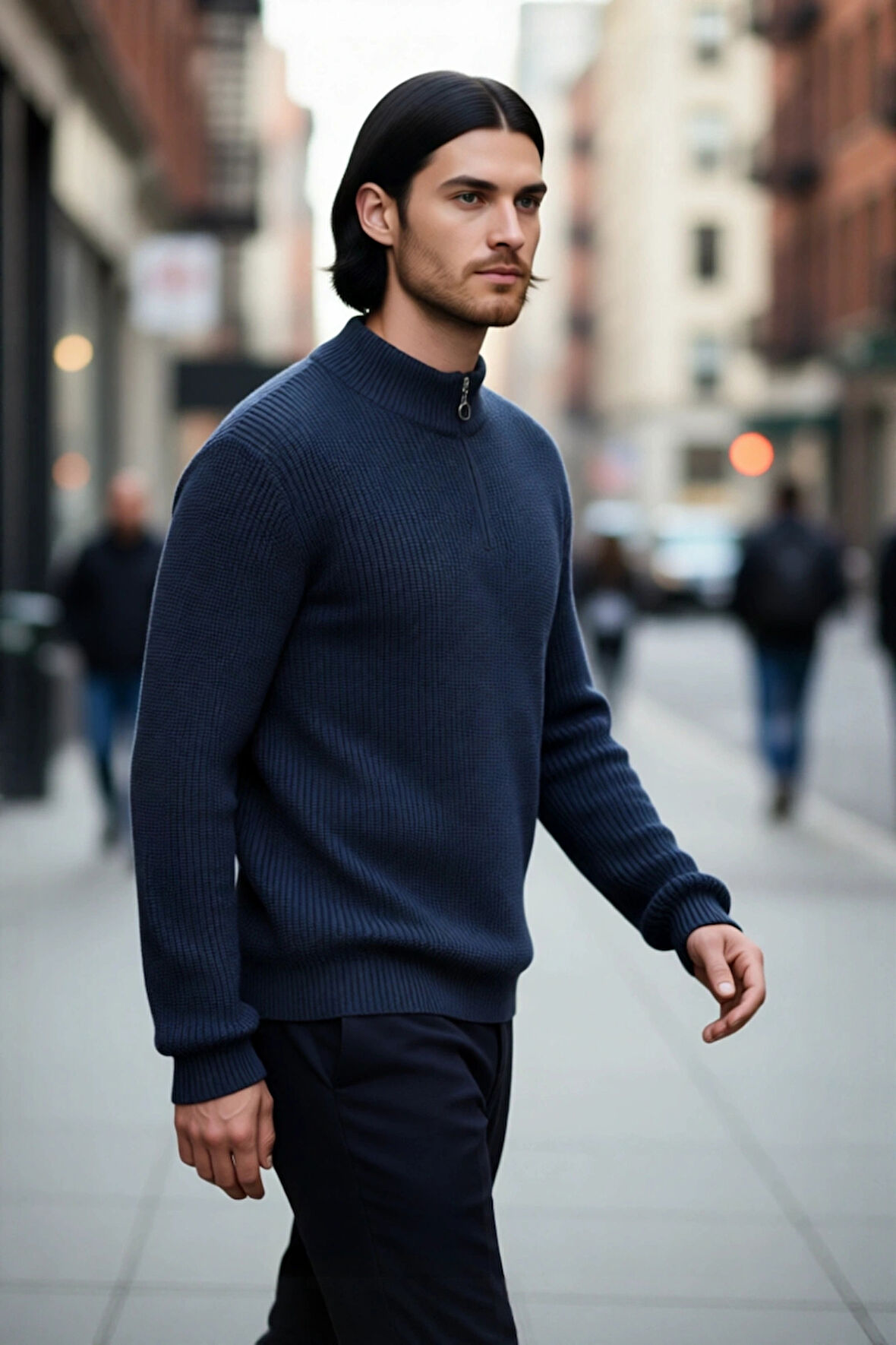 Erkek Regular Fit Düz Fermuarlı Dik Yaka Triko Kazak Kışlık Soğuk Hava Şıklığı İçin Mükemmel Seçim.