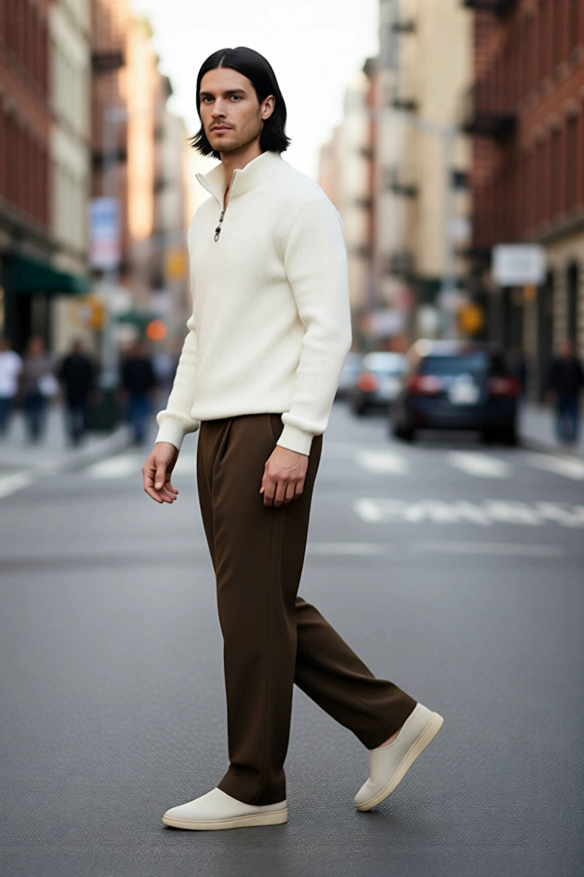 Erkek Regular Fit Düz Fermuarlı Dik Yaka Triko Kazak Kışlık Soğuk Hava Şıklığı İçin Mükemmel Seçim.