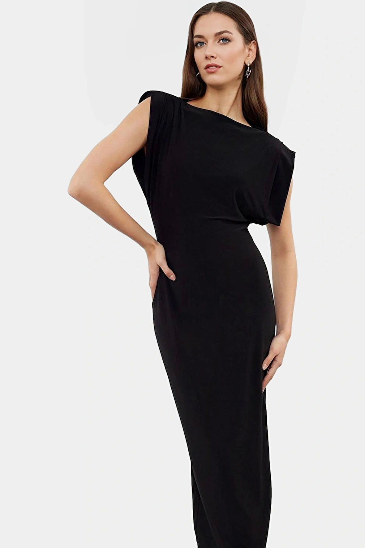 Şık Bodycon Elbise Örme Kumaş Maxi Boy Günlük Stil Özenle Seçilmiş Dayanıklı Malzeme Mükemmel Uyum