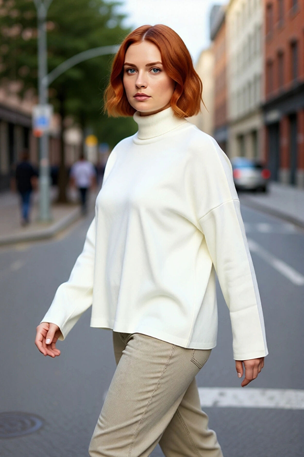 Kadın Balıkçı Yaka Düşük Kollu Akrilik Triko Kazak Kış Günleri İçin Rahat Geniş Kalıp Kaliteli