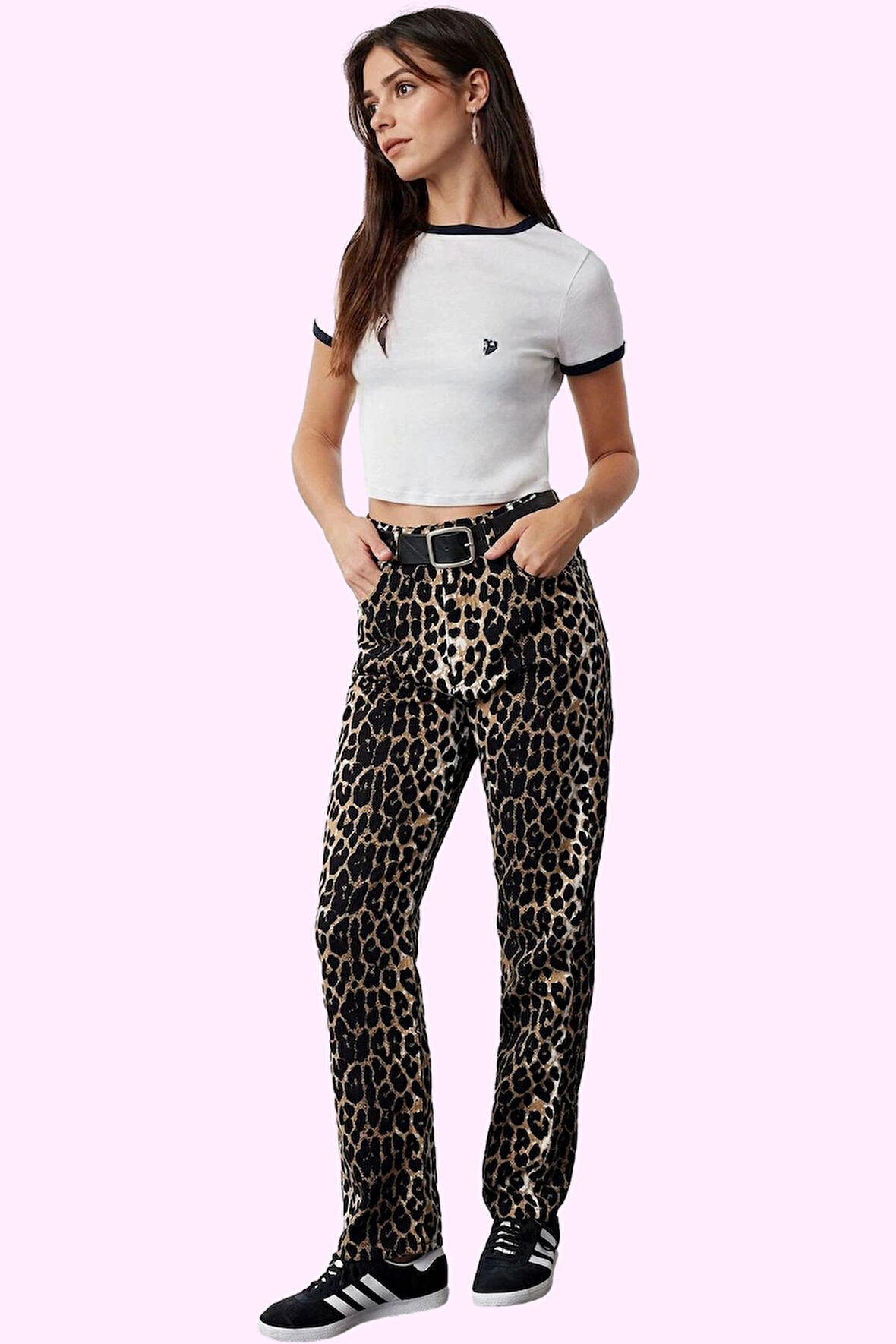 Kadın Geniş Paça Baskılı Pantolon Pamuk Günlük Kombinler Hafta Sonu Yaz Aylarının Vazgeçilmezi