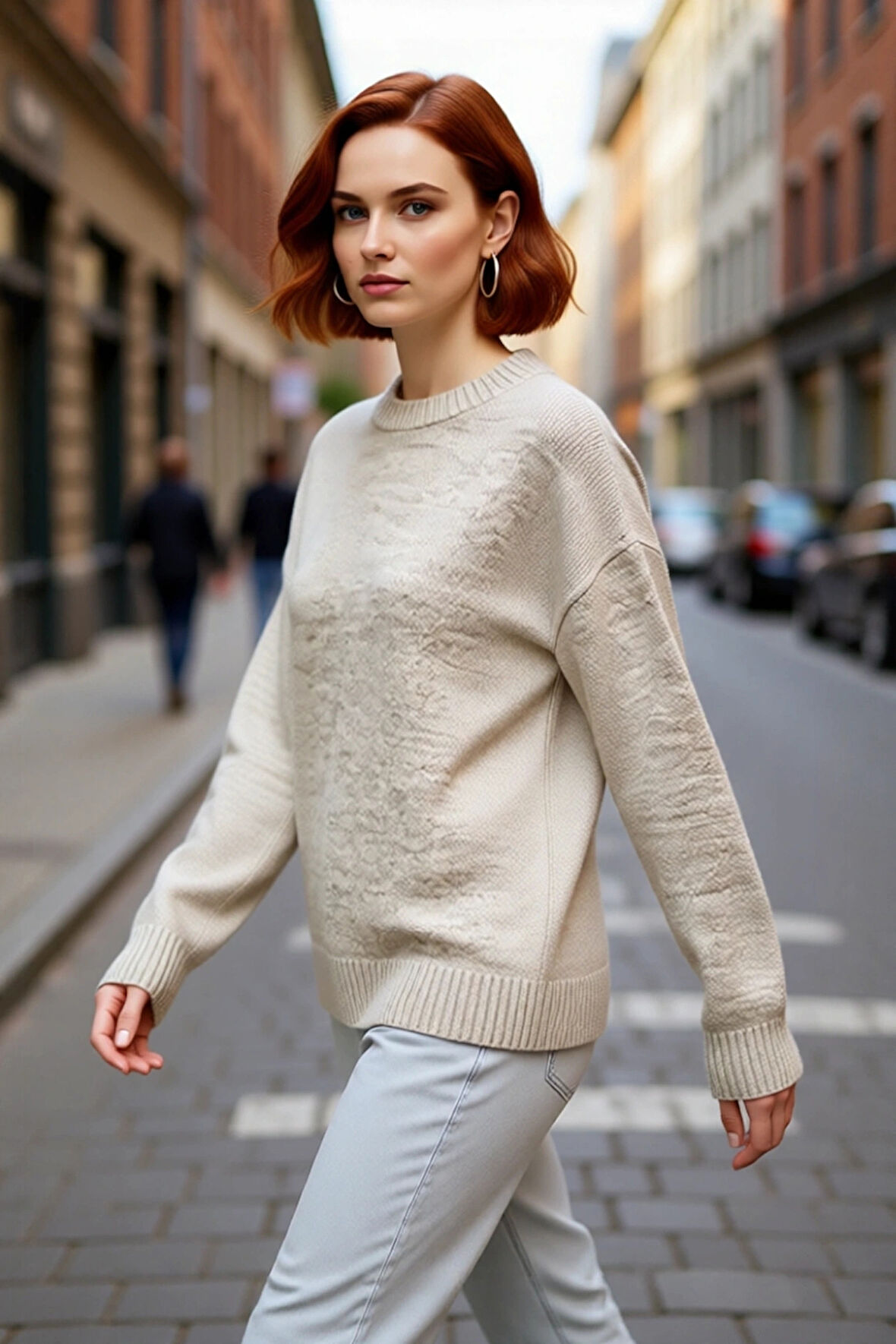 Kadın Oversize Triko Kazak Düşük Kol Bisiklet Yaka Basic Kışlık Günlük Rahat Şık Tasarım Kaliteli