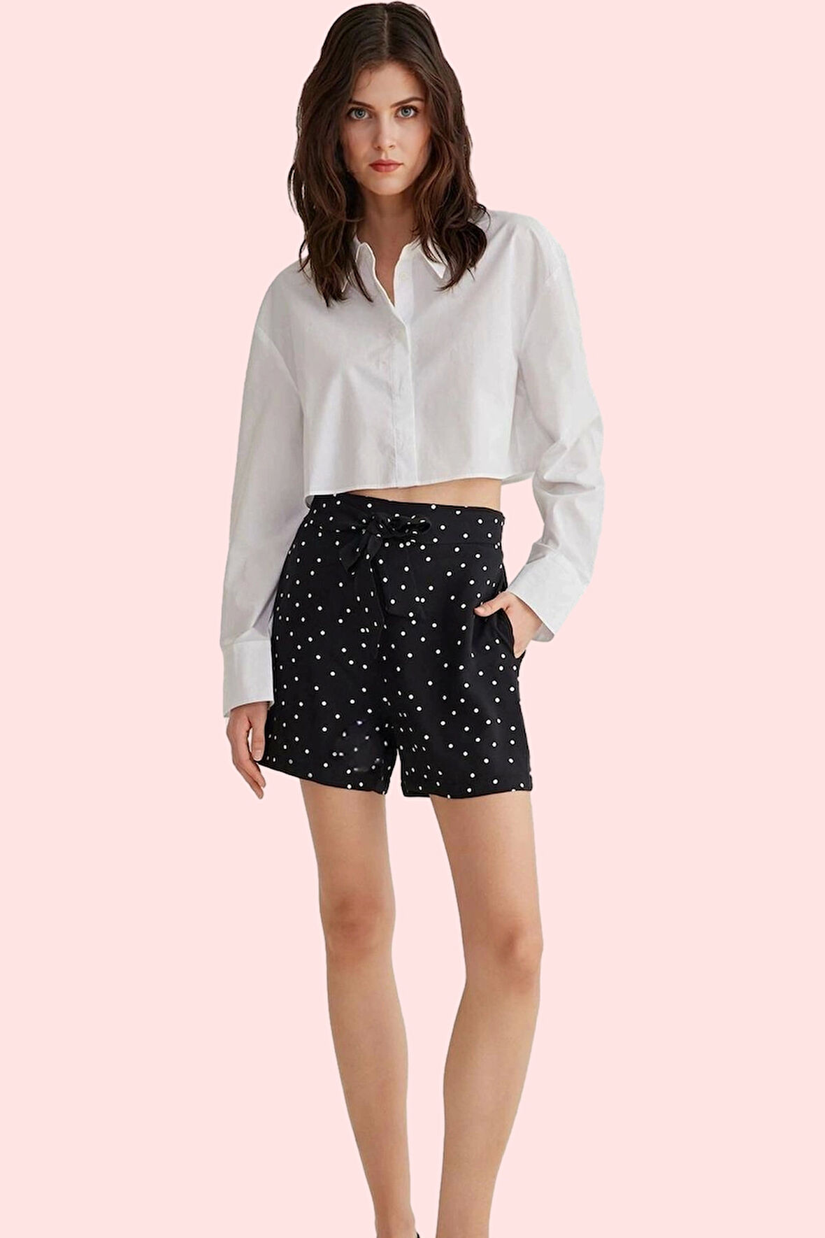 Kadın Geniş Paça Kısa Şort Leopar Desenli Dokuma Kumaş Rahat Günlük Yaz Aylarının Vazgeçilmezi