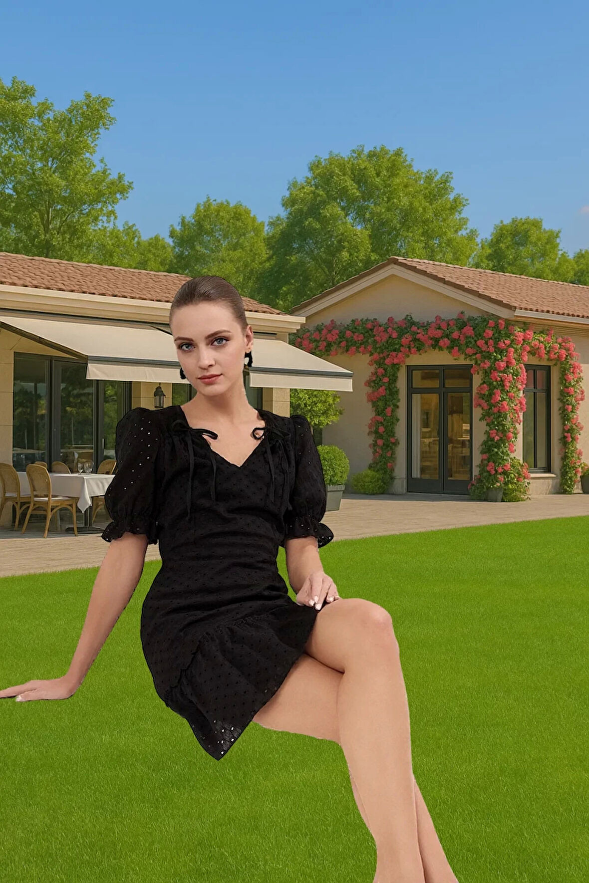 Pamuklu Brode A Kesim Mini Elbise Yazlık Günlük Şık Premium Kalite Premium Kalite Konforlu Kesim