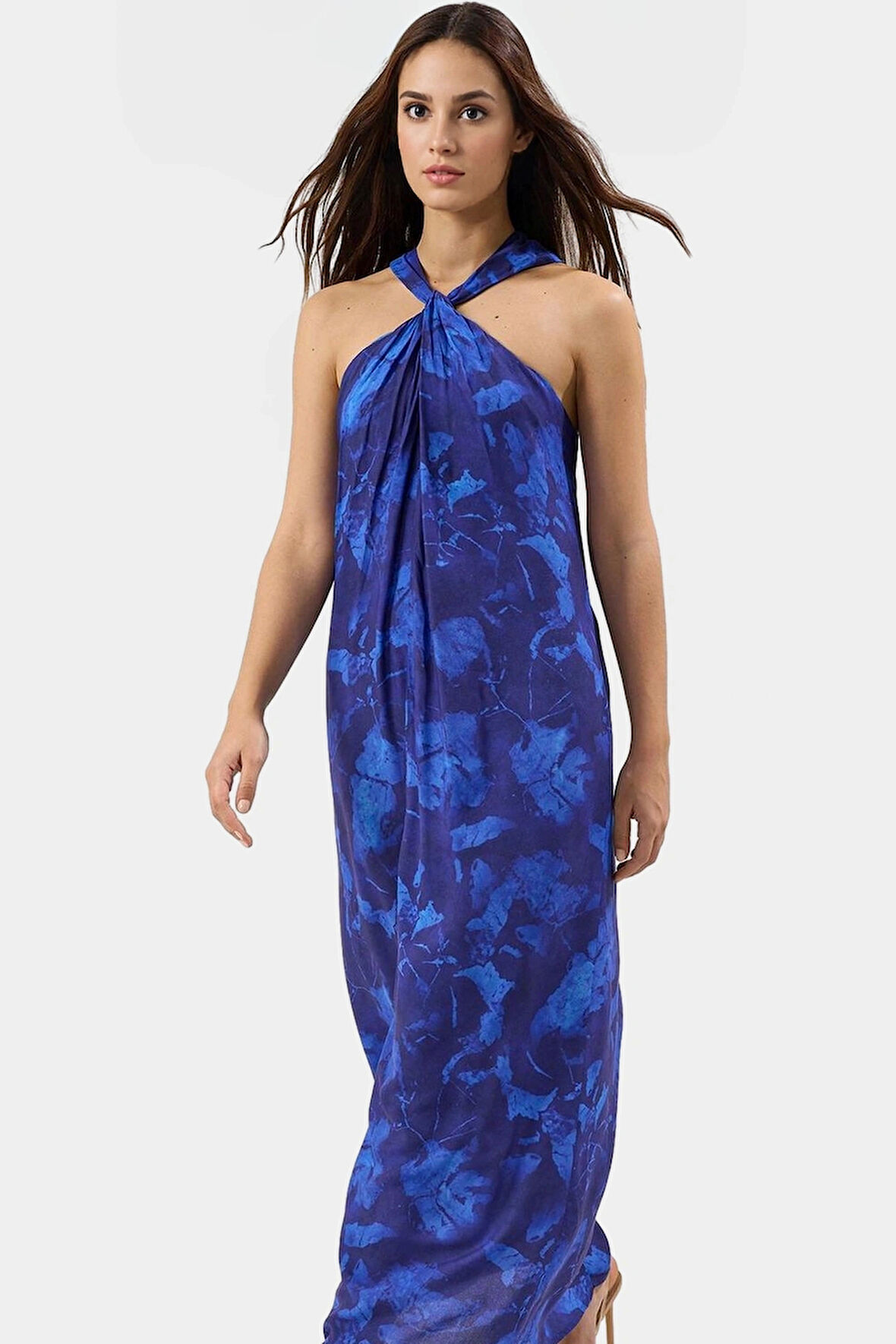 Şık Maxi Boy Kolsuz Viskoz Elbise Günlük Kullanım İçin Premium Kalite Yüksek