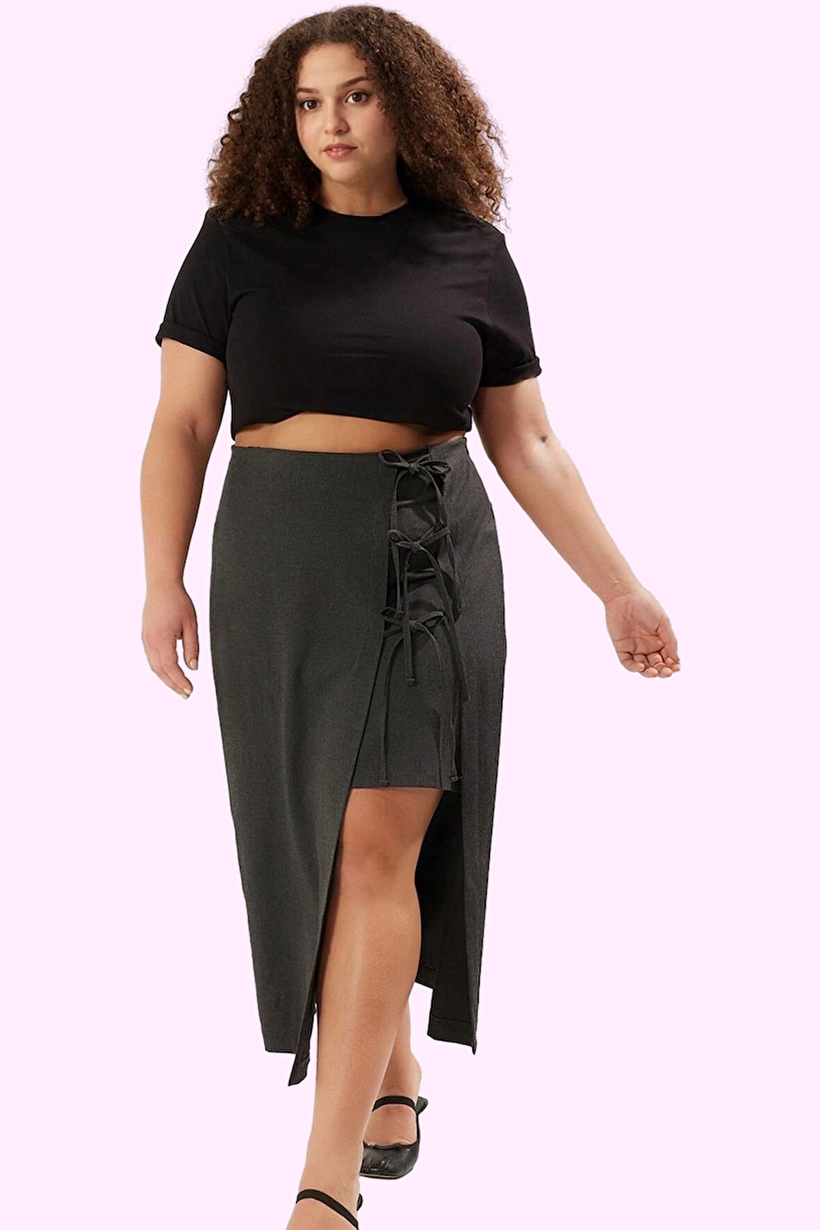 Kadın Midi Boy A line Etek Saten Dokuma Günlük Şıklık Hafta Sonu Yaz Aylarının Vazgeçilmezi