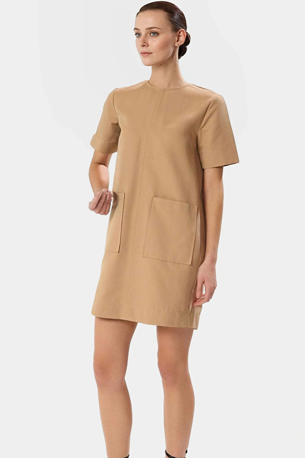 Şık Mini Gabardin Elbise Pamuklu Kumaş Günlük Kullanım Özenle Seçilmiş Seçkin Malzeme