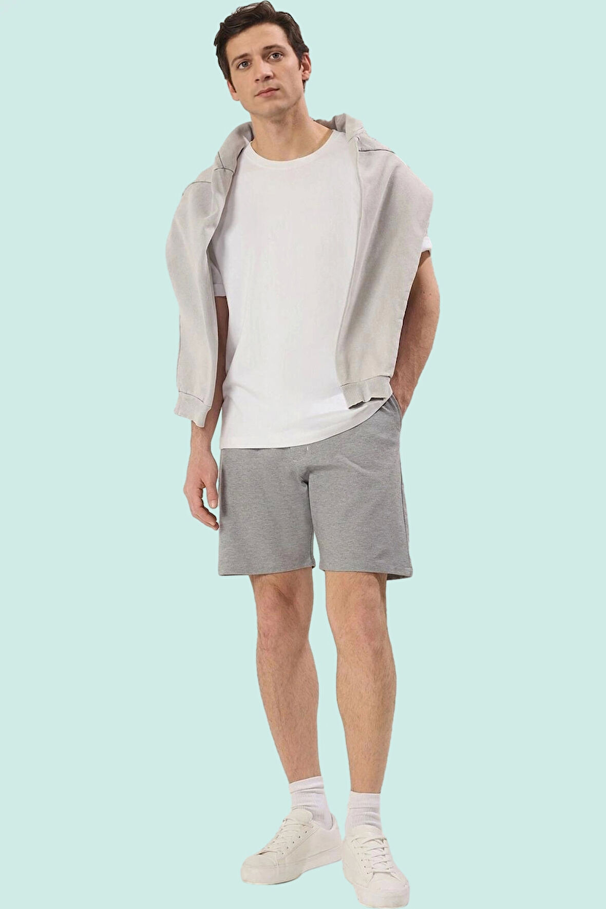 Erkek Chino Şort Normal Bel Straight Siluet Rahat Günlük Yaz Hafta Sonu Stilin Buluştuğu Yer