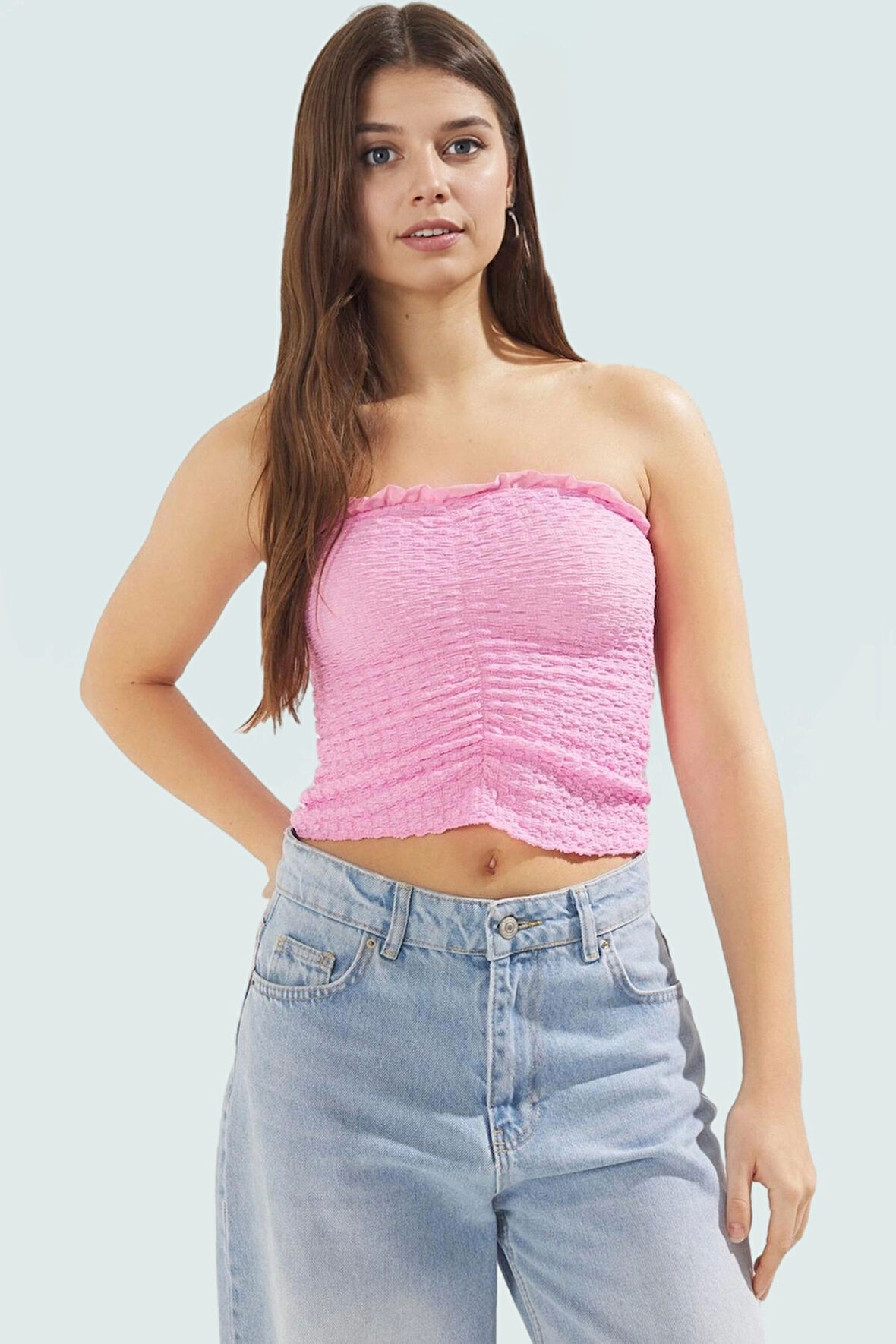 Yazlık Fitted Kolsuz Örme Bluz Rahat Günlük Stil Dayanıklı Malzeme Modern