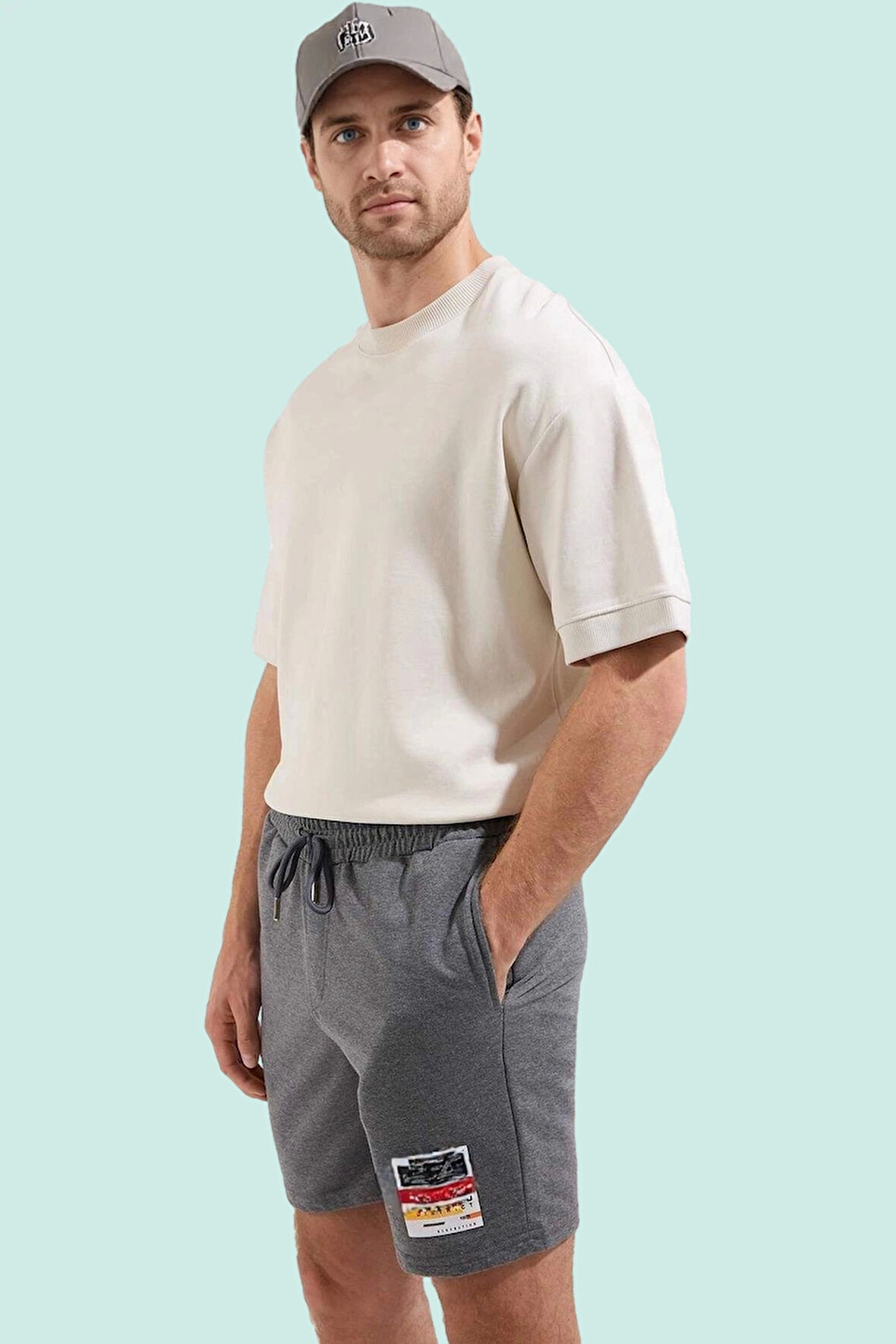 Erkek Şort Renk Normal Bel Straight Kalıp Baskılı Casual Günlük Yaz Aylarının Vazgeçilmezi