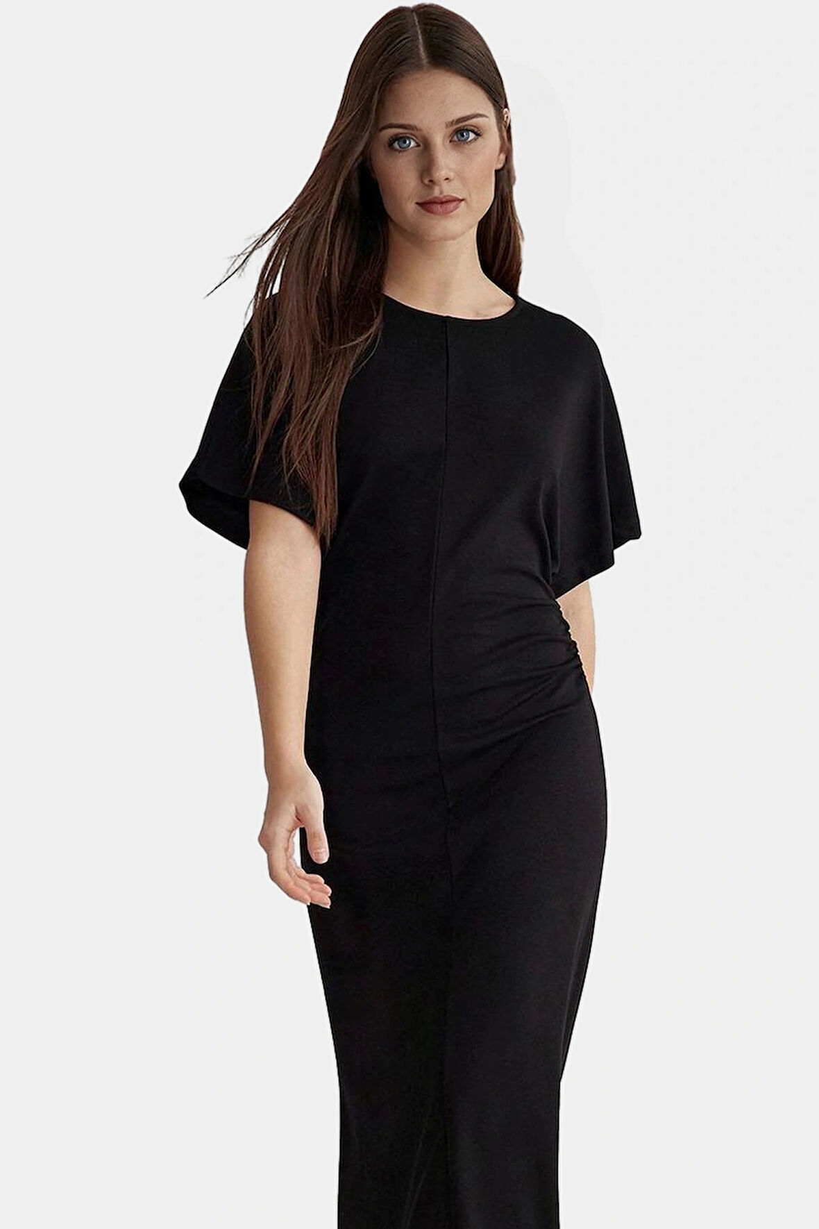 Maxi Elbise Örme Kumaş Bodycon Kesim Rahat Günlük Şık Yüksek Kalite