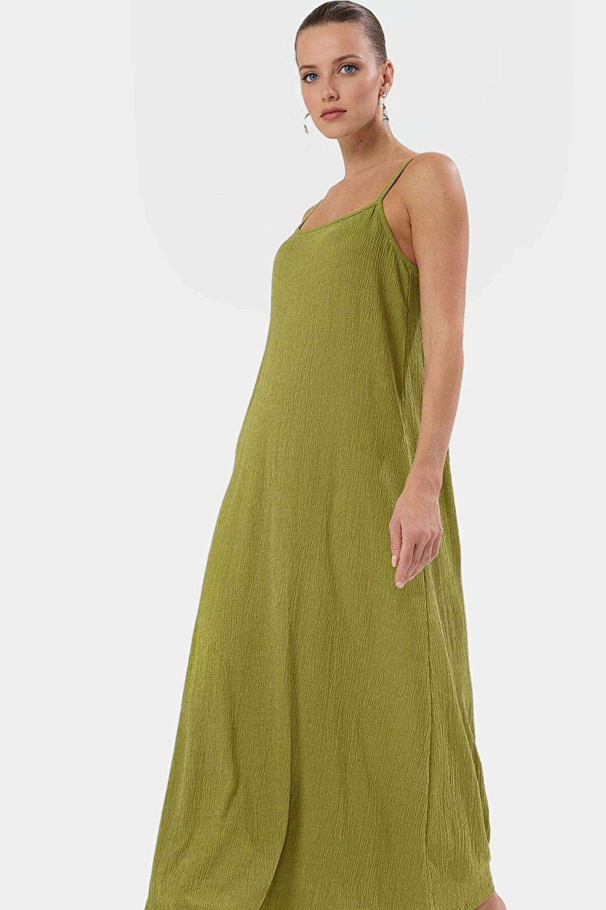 Şık Örme Midi Elbise Rahat Kalıp Yazlık Günlük Kombin Kullanım Mükemmel Uyum Modern Stil