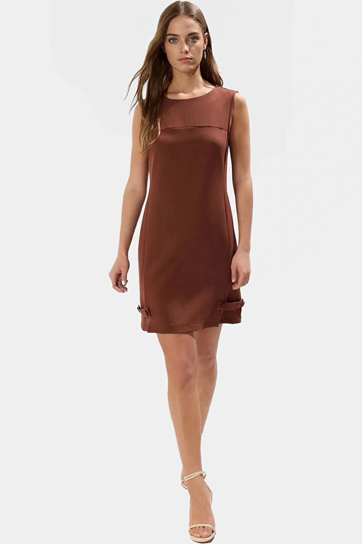 Yazlık Mini Elbise Düz Kesim Şık İş Elbisesi Görünüm Uzun Ömürlü Trend Tasarım