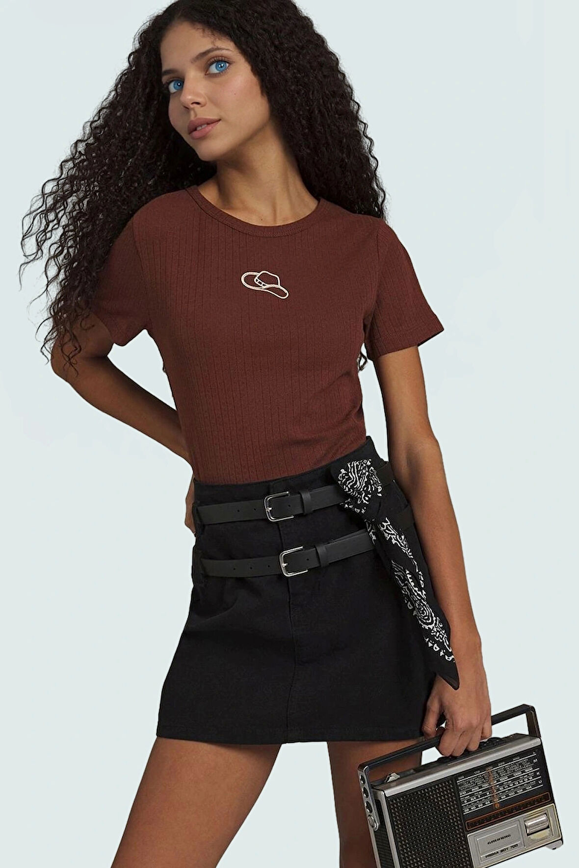 Kadın Kısa Kollu Fitted Örme Bluz Günlük Stil Özenle Seçilmiş Premium Kalite