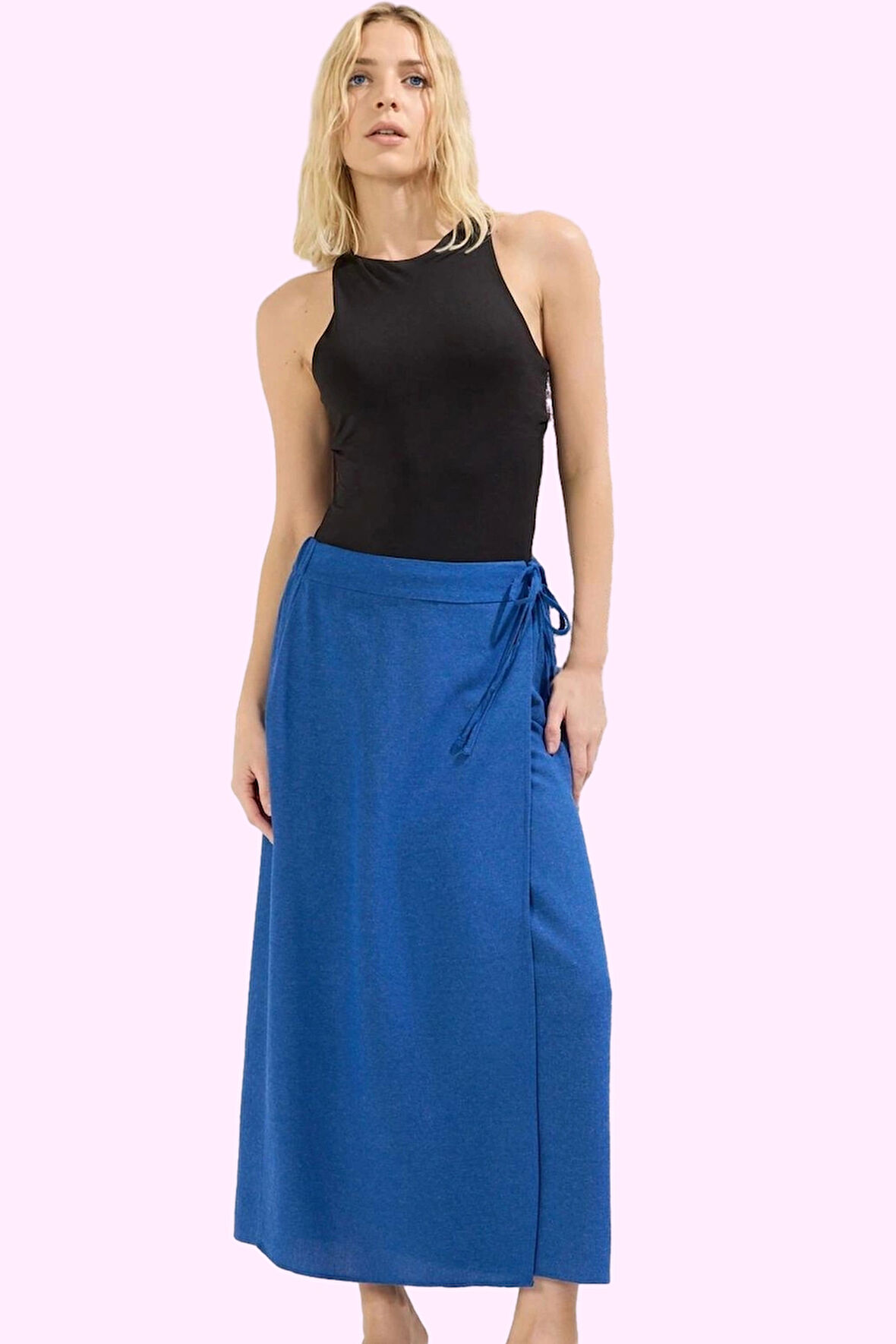 Kadın Maxi Boy Sarong Etek Bağlama Detaylı Dokuma Yazlık Günlük Yaz Aylarının Vazgeçilmezi