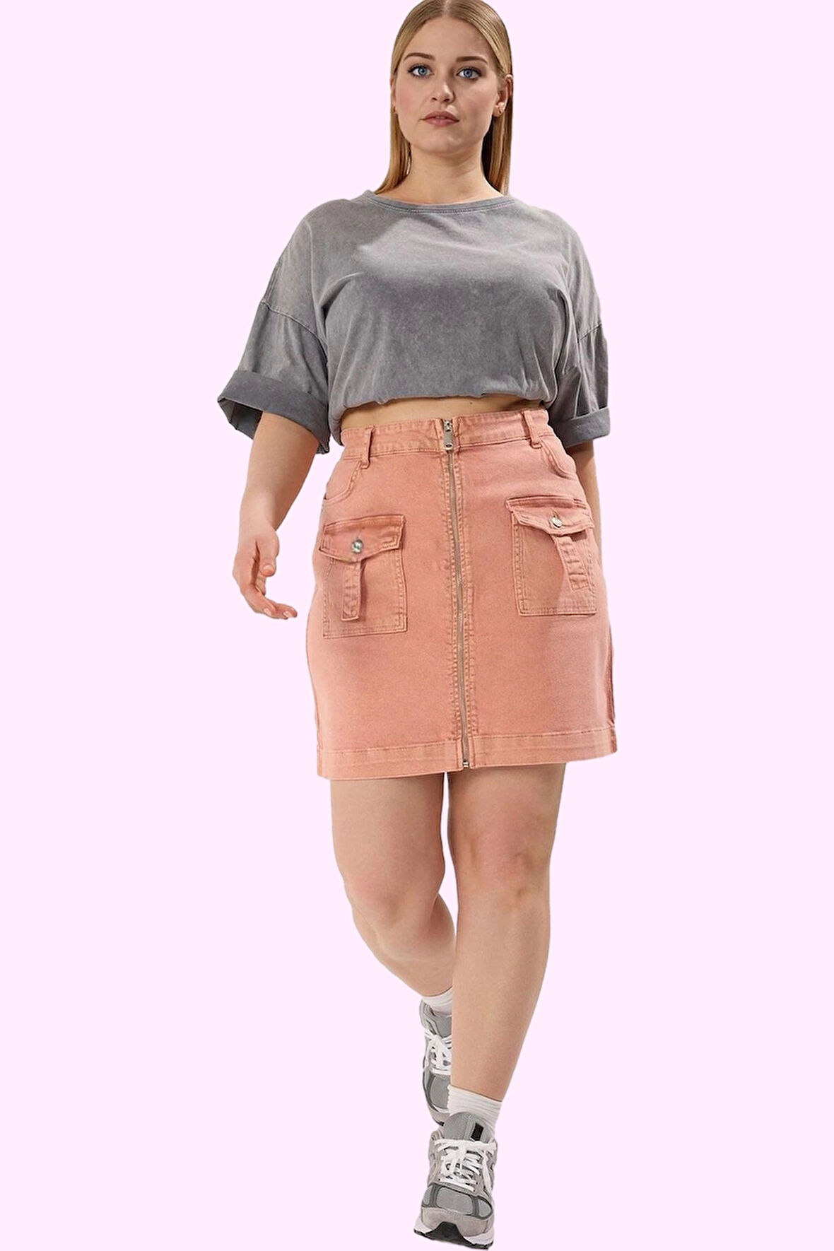 Kadın Denim Mini Etek A line Siluet Yüksek Bel Günlük Kombinler Yaz Aylarının Vazgeçilmezi