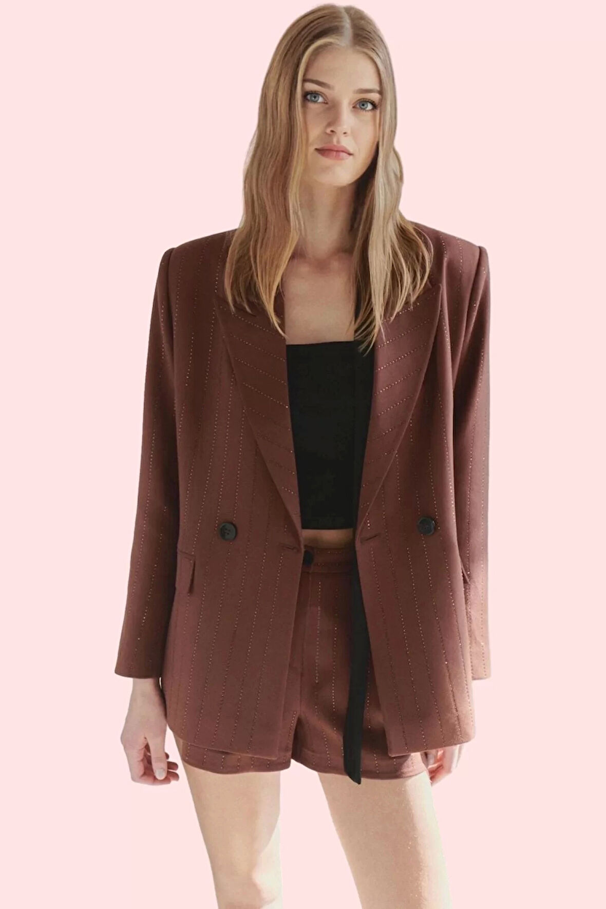 Kadın Yüksek Bel Geniş Paça Kısa Şort Dokuma Poliviskon Yazlık Günlük Kullanım Özel Günler