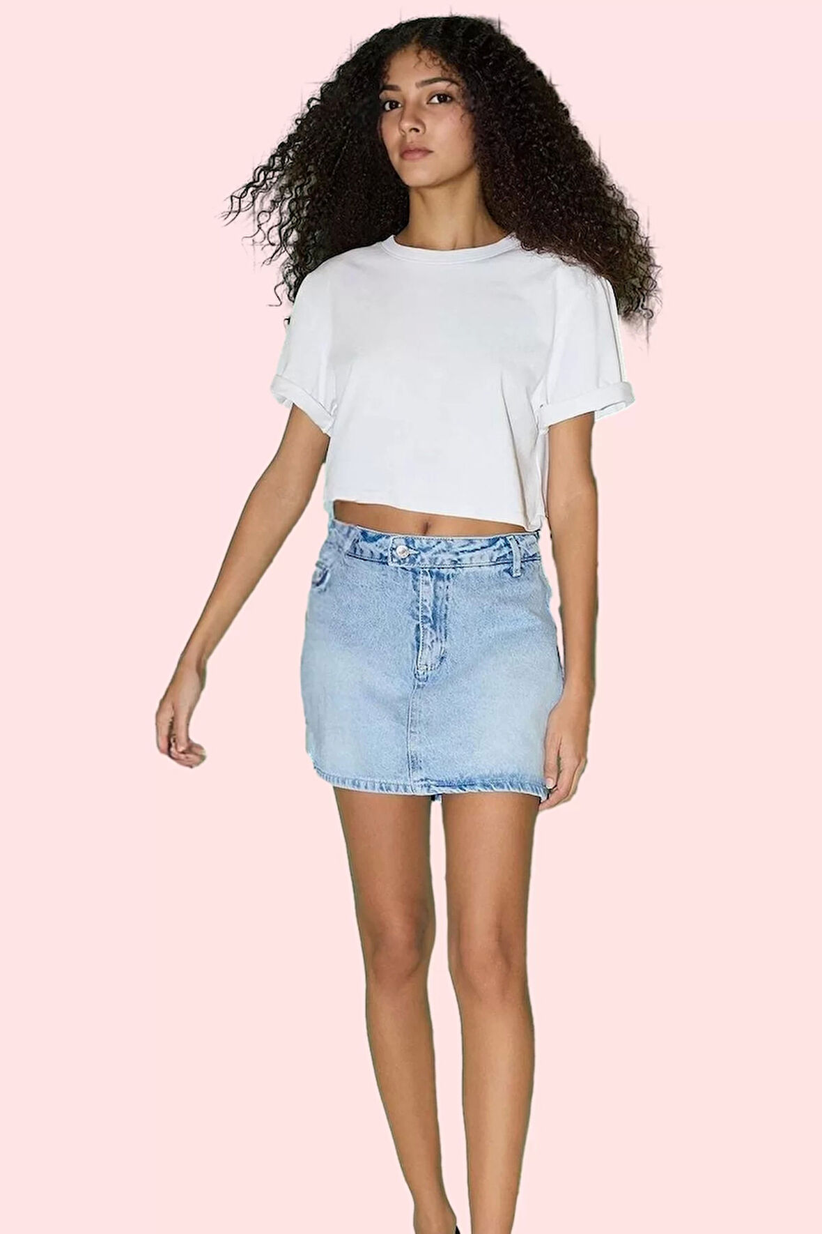 Kadın Yüksek Bel Denim Şort Etek Düz Desen Yaz Aylarının Vazgeçilmezi Stilin Buluştuğu Yer