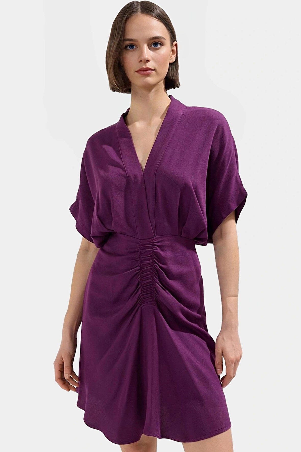 Yazlık Viskoz A Line Mini Elbise Rahat Günlük Stil Özenle Seçilmiş Yüksek Kalite Premium