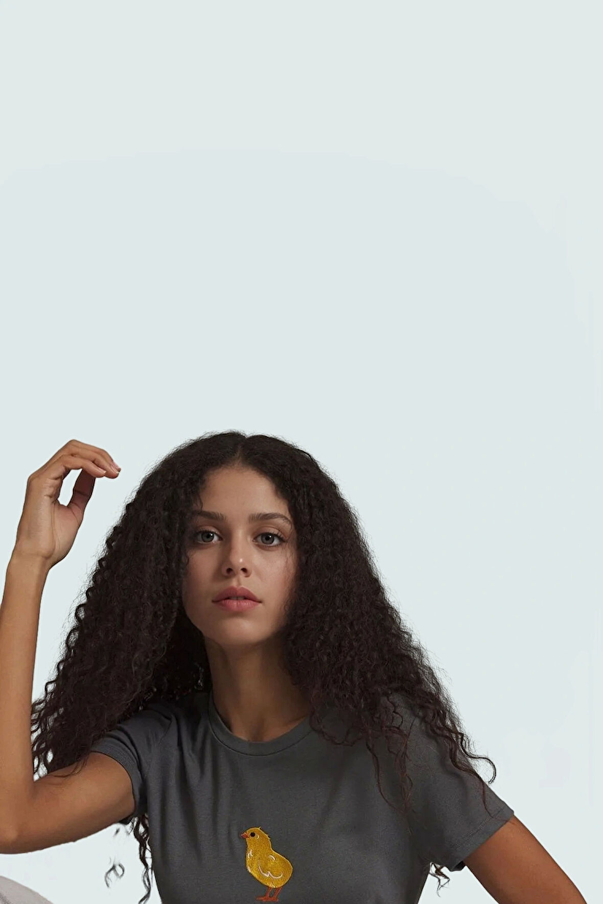 Kadın Fitted Viskon Ribana Bluz Köpek Nakış Detaylı Yazlık Günlük Kullanım İçin