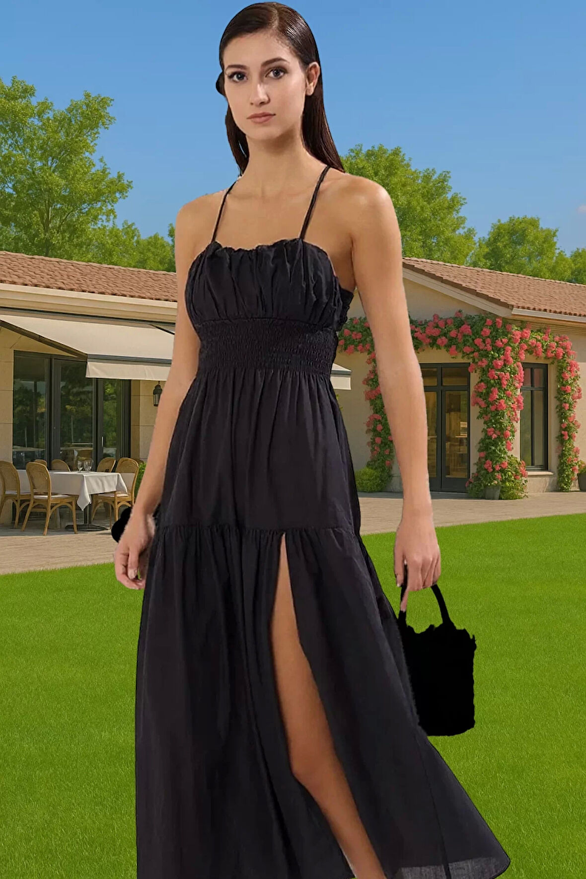 Oversize Maxi Pamuklu Plaj Elbisesi Yazlık Şık Tarz Modern Stil Kaliteli İşçilik Uzun Ömürlü