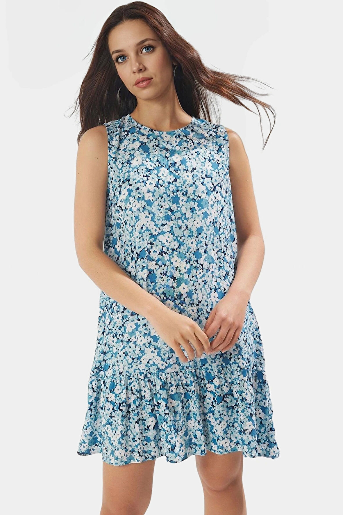 Kadın Mini Elbise Viskoz Kumaş Rahat Günlük Yazlık Seçkin Malzeme Profesyonel Görünüm