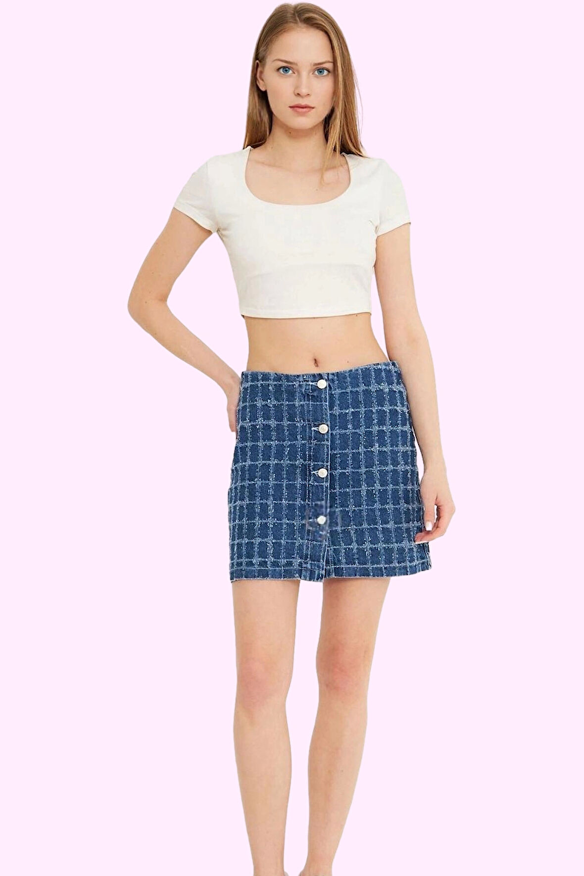 Kadın Denim Şort Etek Pamuklu Yaz Aylarının Vazgeçilmezi Günlük Kullanım Dayanıklı Malzeme