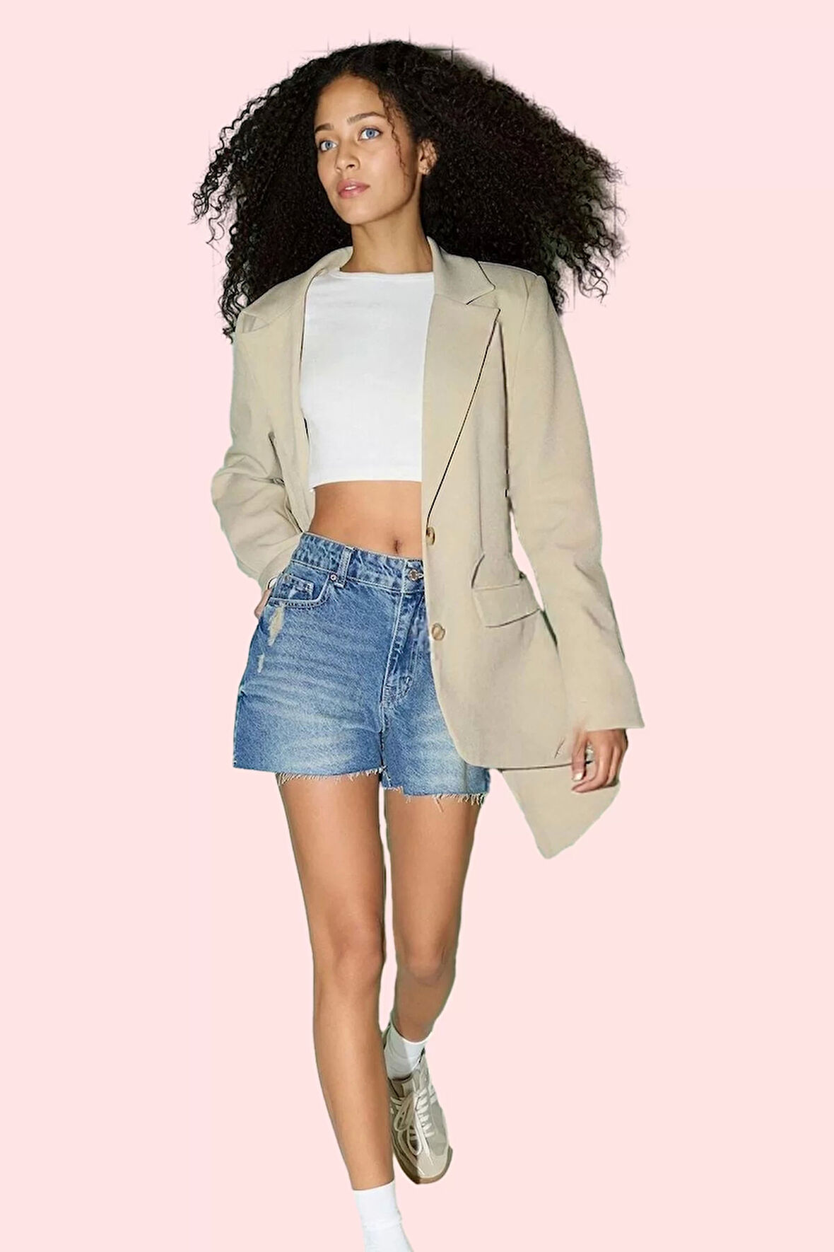 Kadın Denim Şort Geniş Paça Düz Desen Pamuk Günlük Kombinler Hafta Sonu Yaz Aylarının Vazgeçilmezi