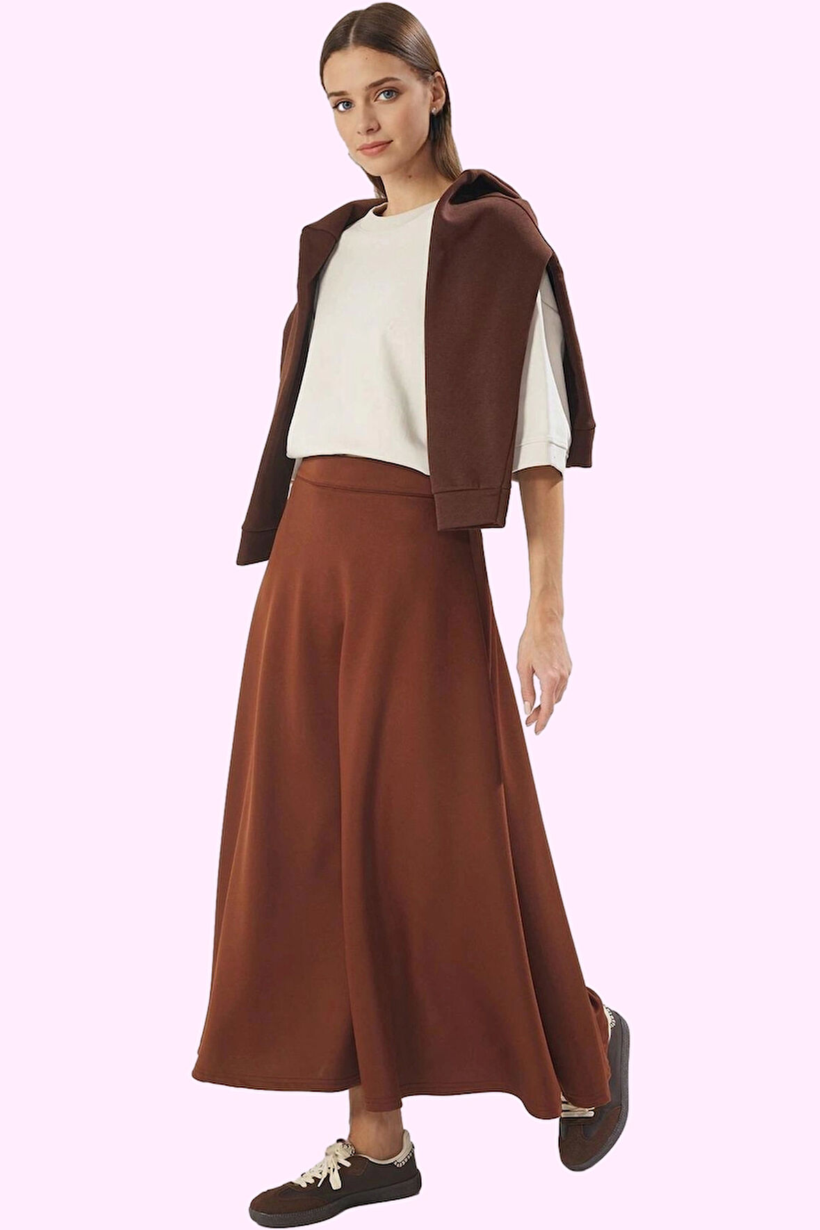 Kadın Örme Midi Kloş Etek Günlük Casual Stil Yaz Aylarının Vazgeçilmezi Stilin Buluştuğu Yer