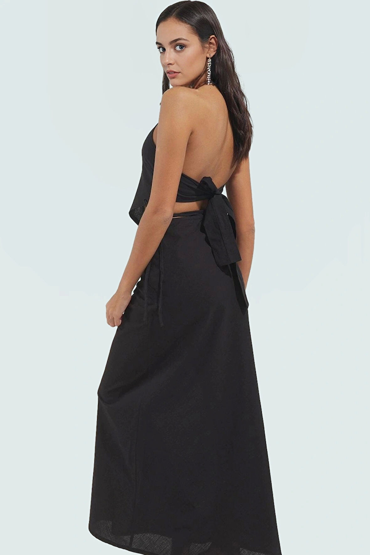 Pamuklu Dokuma Uzun Boylu Bluz Etek Takım Yazlık Plaj Şıklığı Trend Tasarım Kaliteli İşçilik