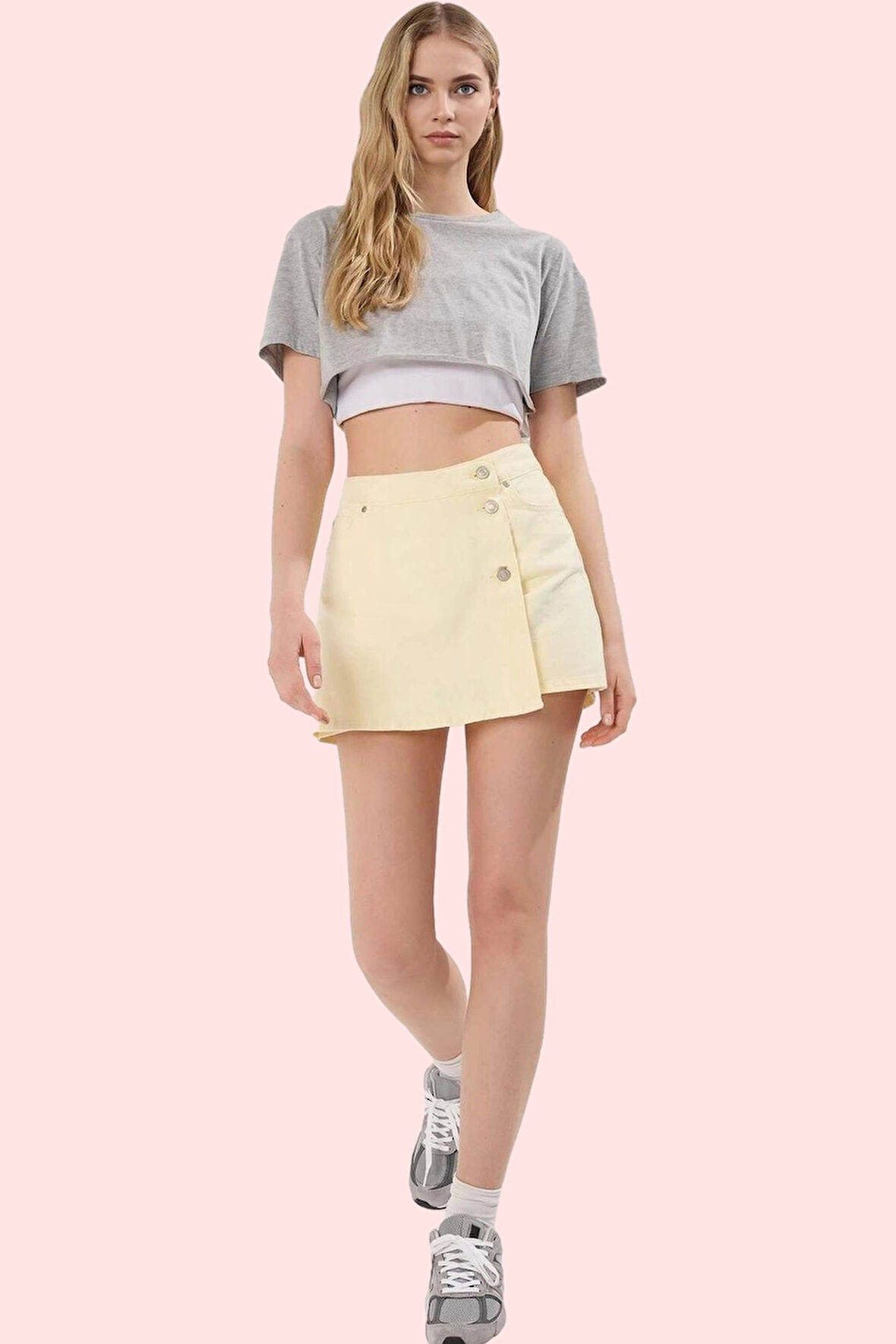 Kadın Denim Şort Etek Yüksek Bel Boru Paça Pamuklu Günlük Kombinler Yaz Aylarının Vazgeçilmezi