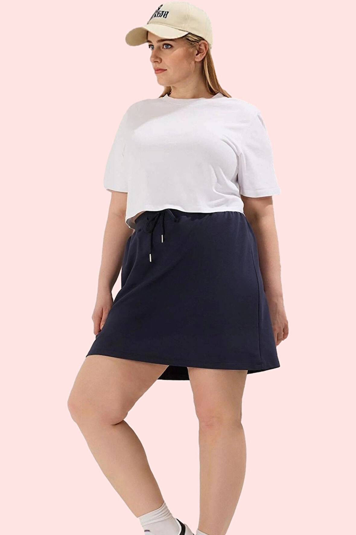 Kadın Büyük Beden Örme Etek Yüksek Bel Geniş Paça Günlük Hafta Sonu Yaz Aylarının Vazgeçilmezi